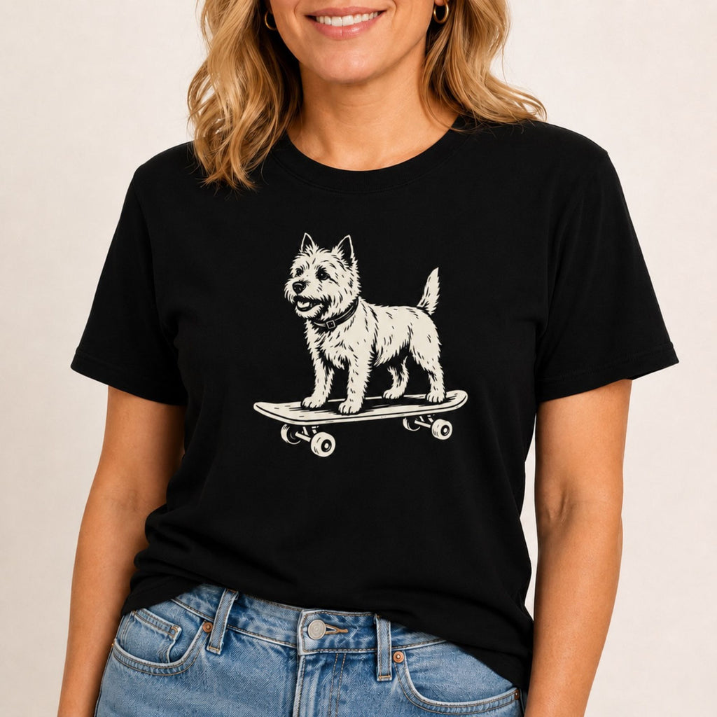 Skateboarding Cairn Terrier T-Shirt