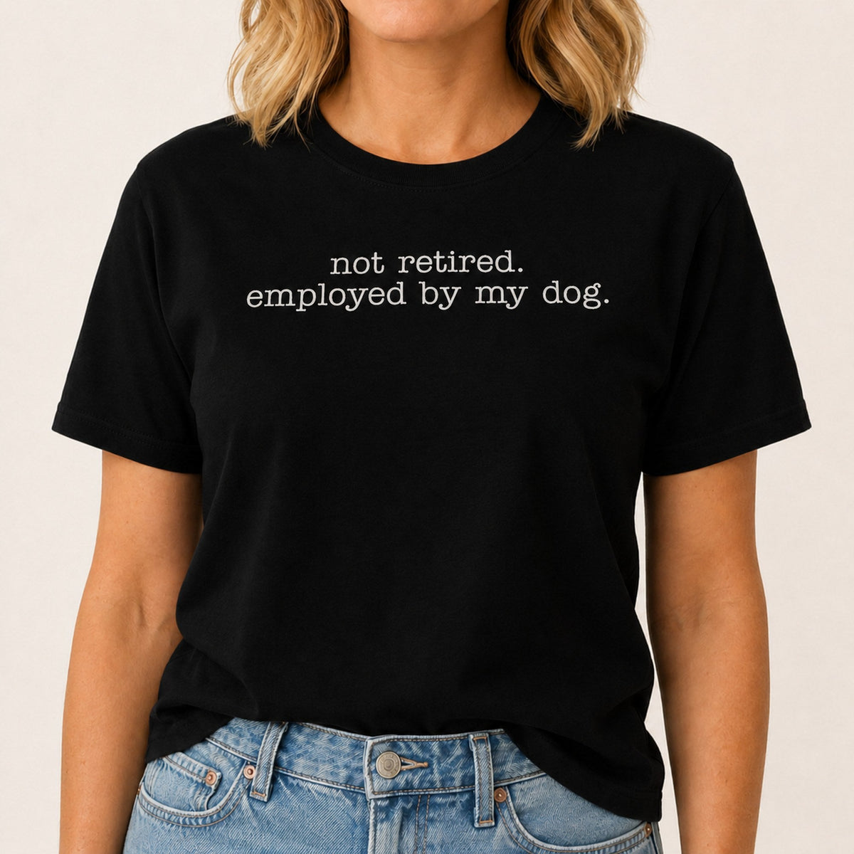 Employed By My Dog T-Shirt - Black