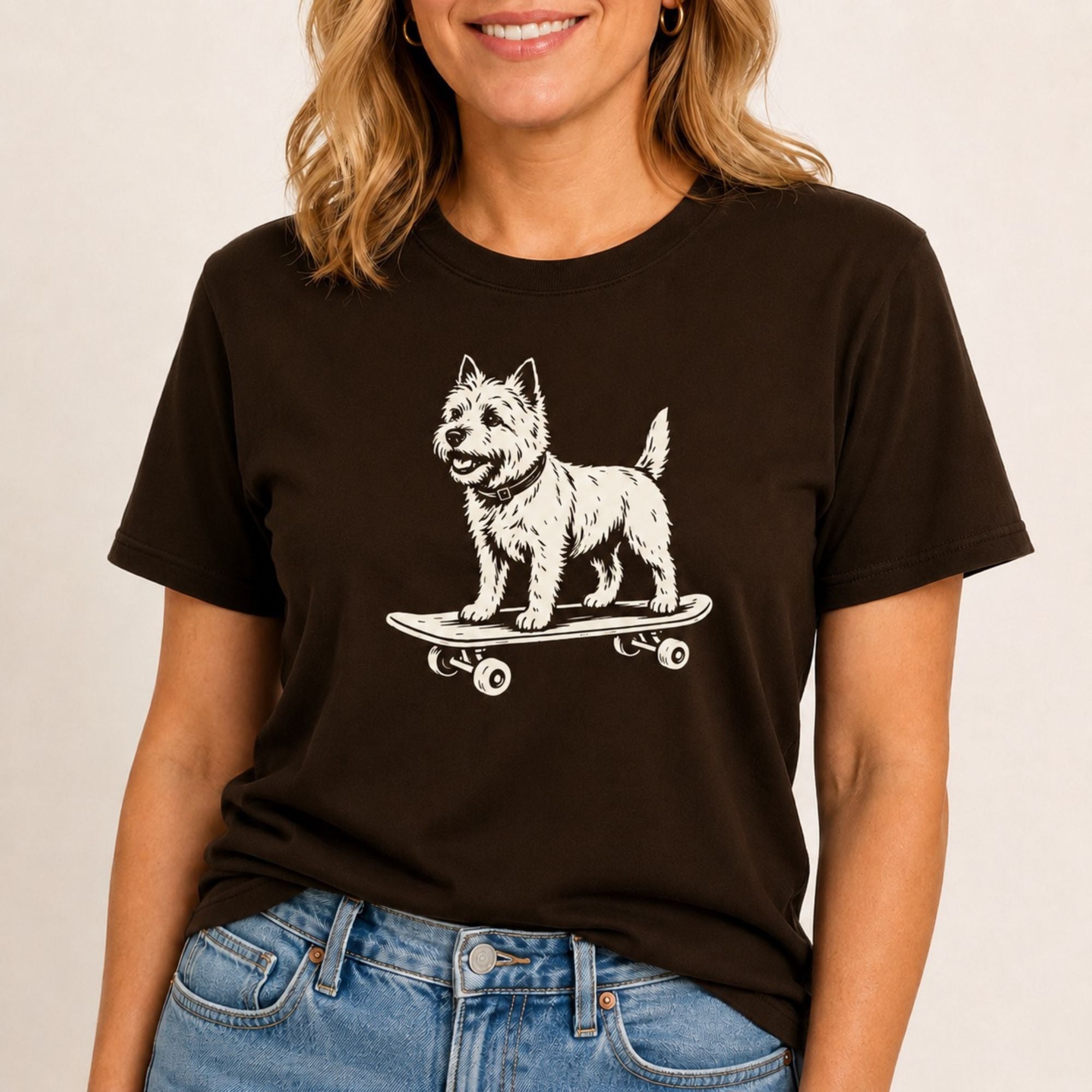Skateboarding Cairn Terrier T-Shirt