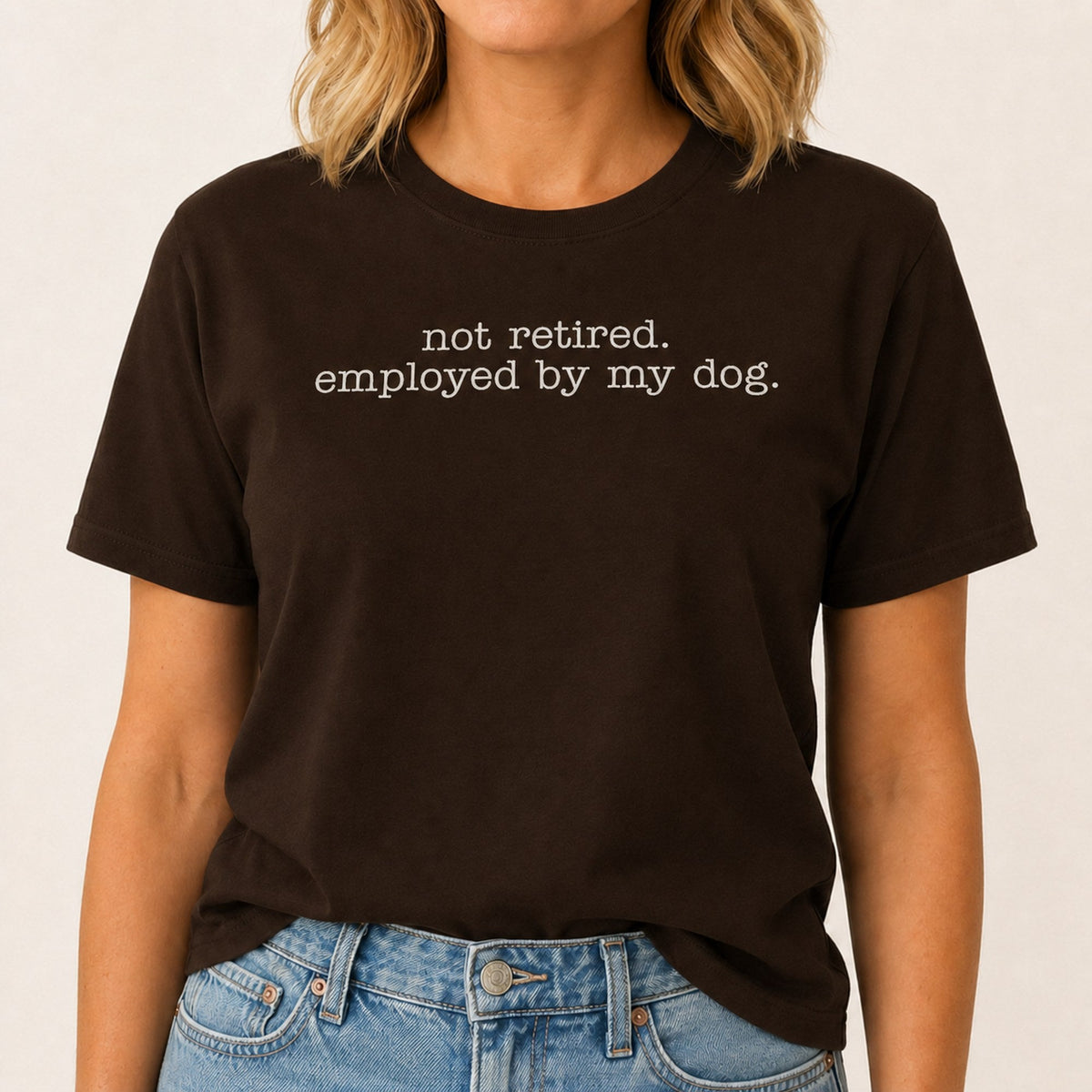 Employed By My Dog T-Shirt - Dark Chocolate