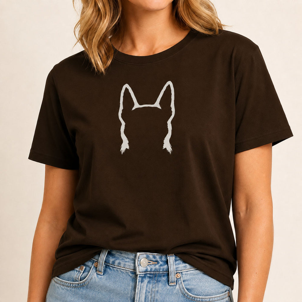 Paintbrush German Shepherd T-Shirt - Dark Chocolate