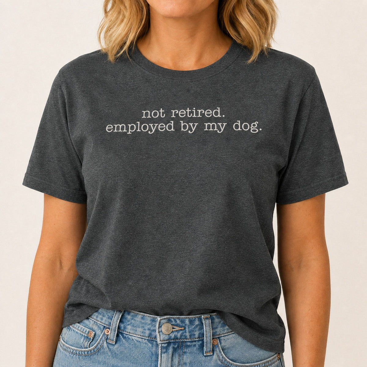 Employed By My Dog T-Shirt - Dark Heather