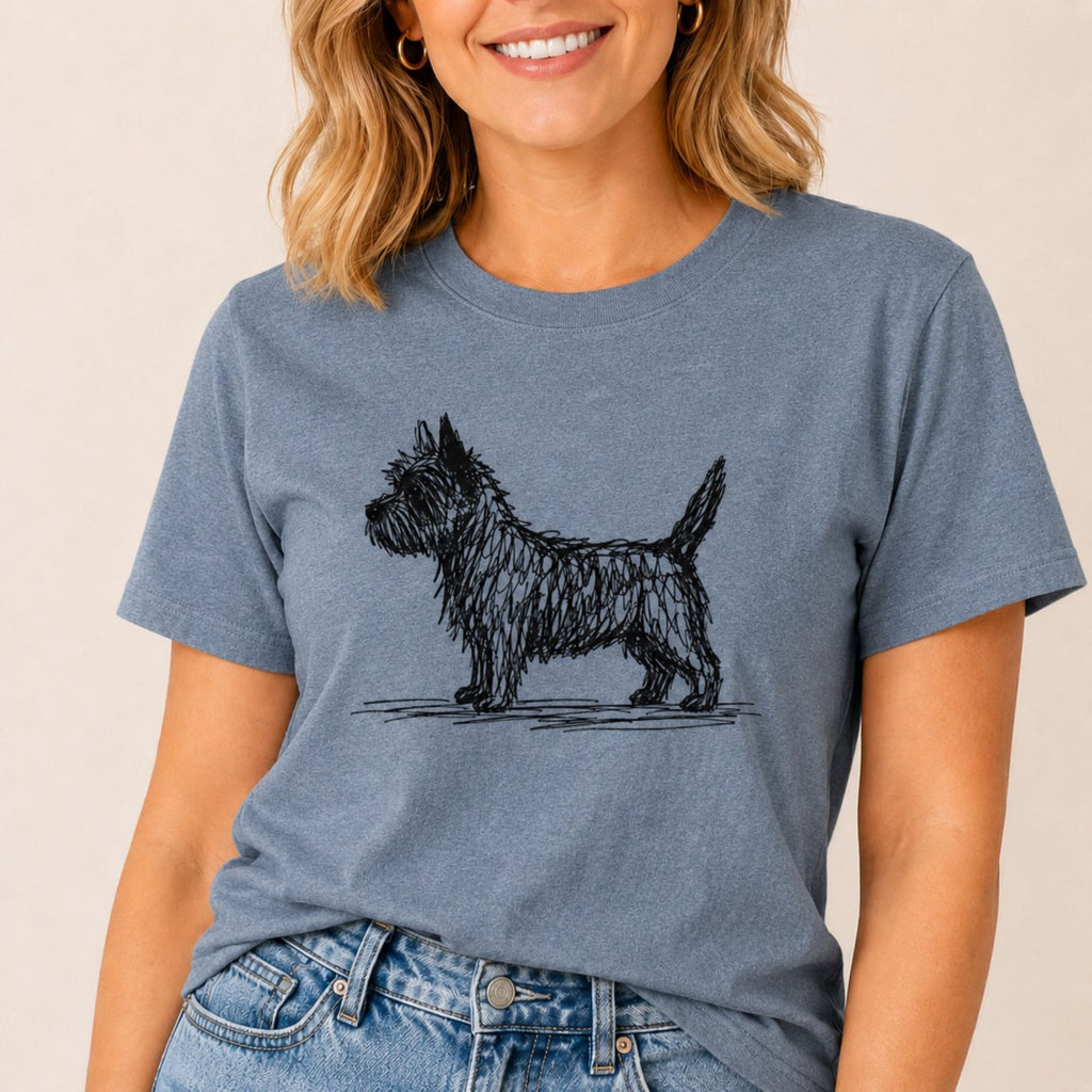 Scribbled Cairn Terrier T-Shirt