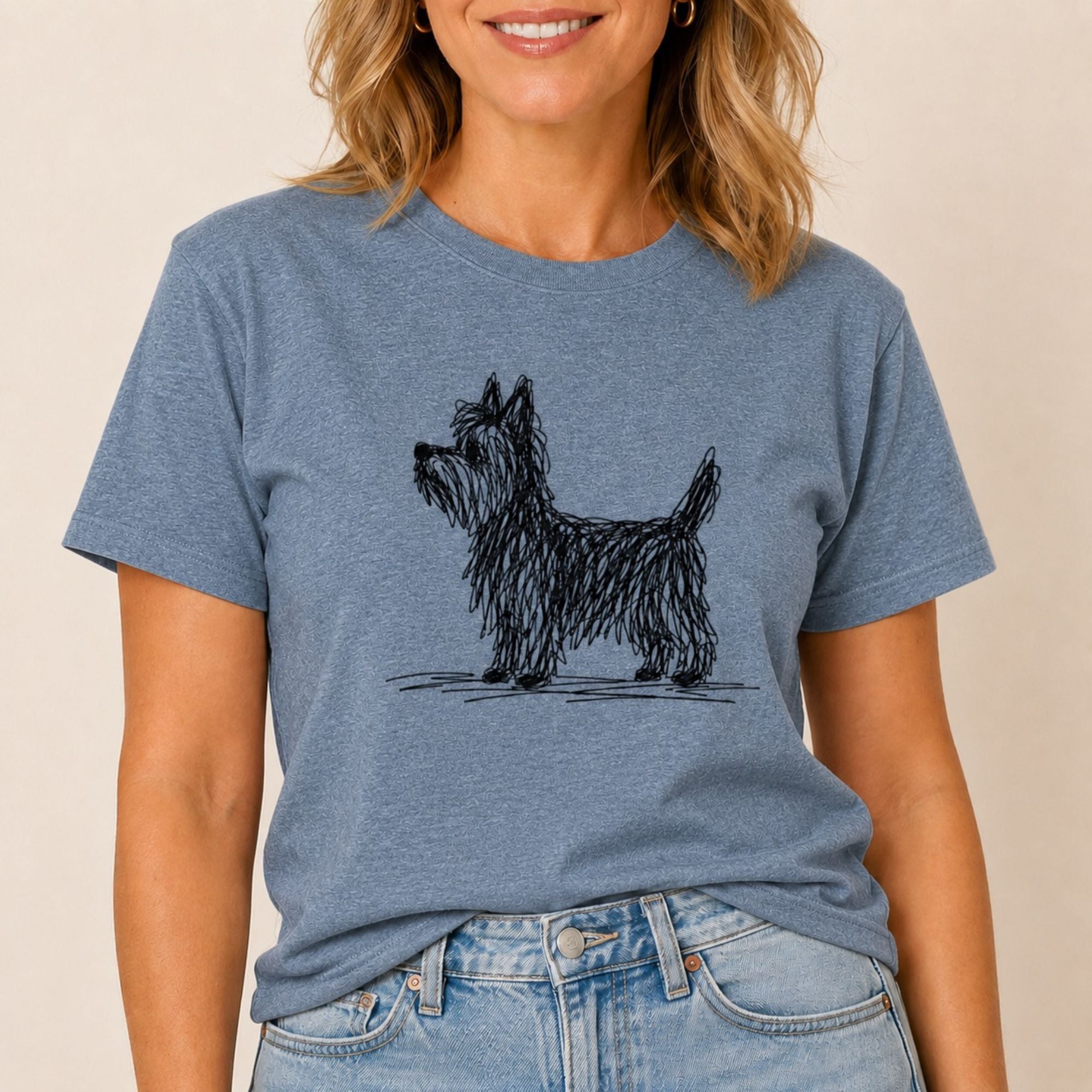 Scribbled Yorkshire Terrier T-Shirt