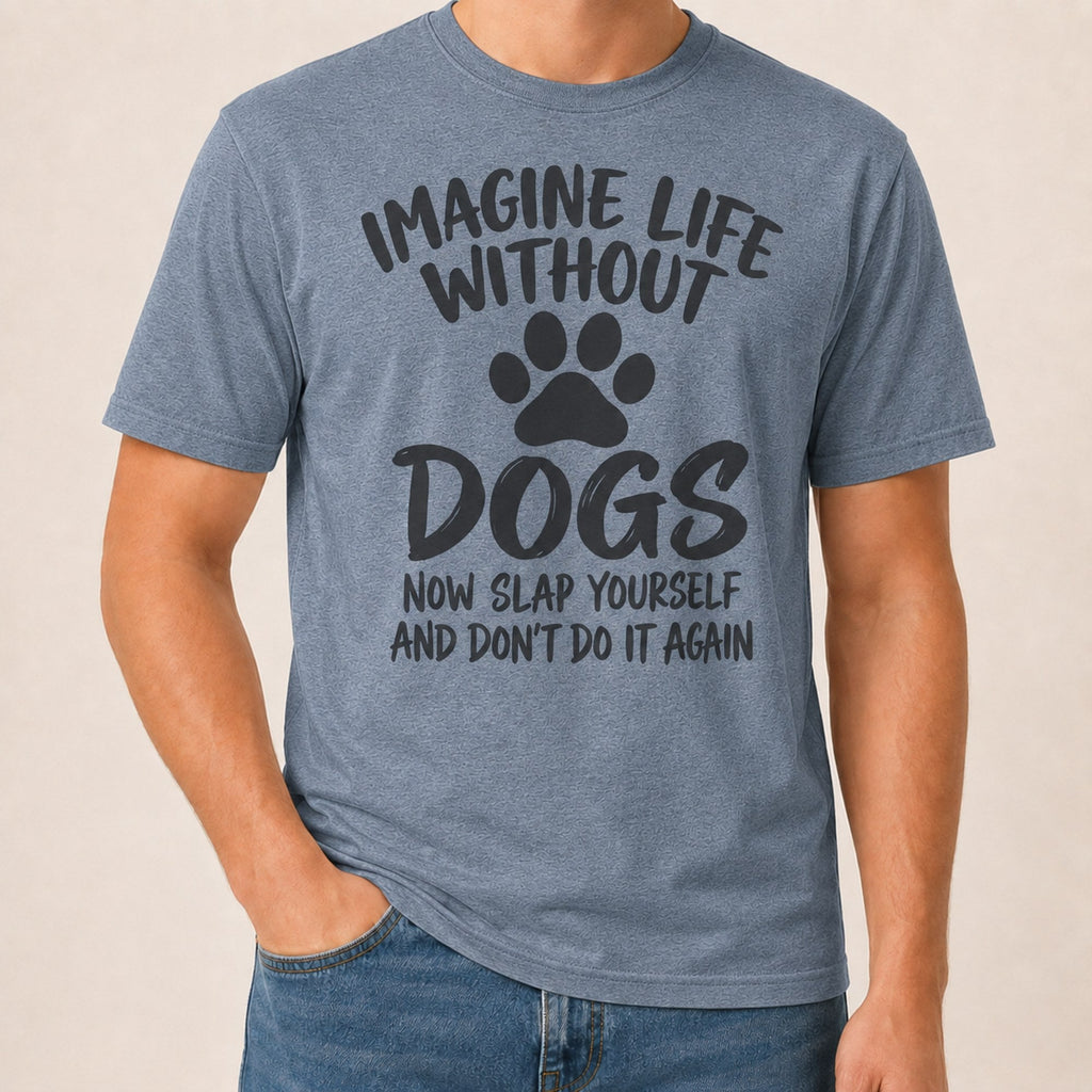 Slap Yourself T-Shirt - Heather Indigo