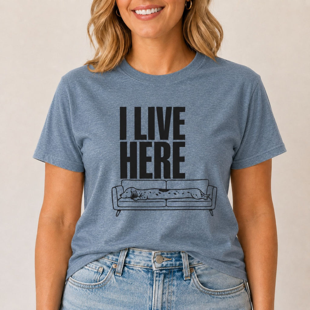 I Live Here - Dachshund T-Shirt