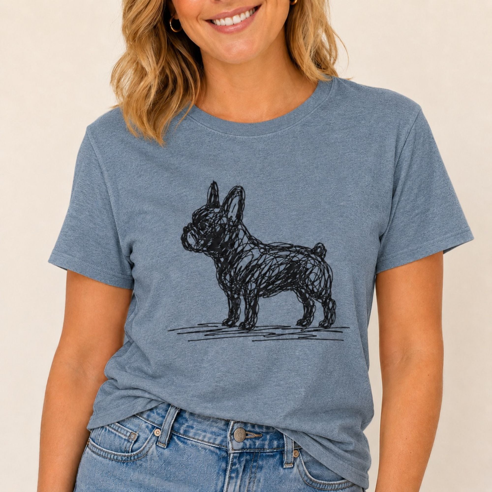 Scribbled French Bulldog T-Shirt