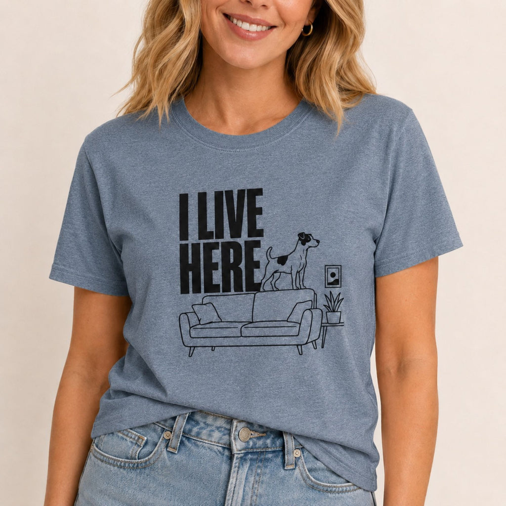 I Live Here - Jack Russell T-Shirt