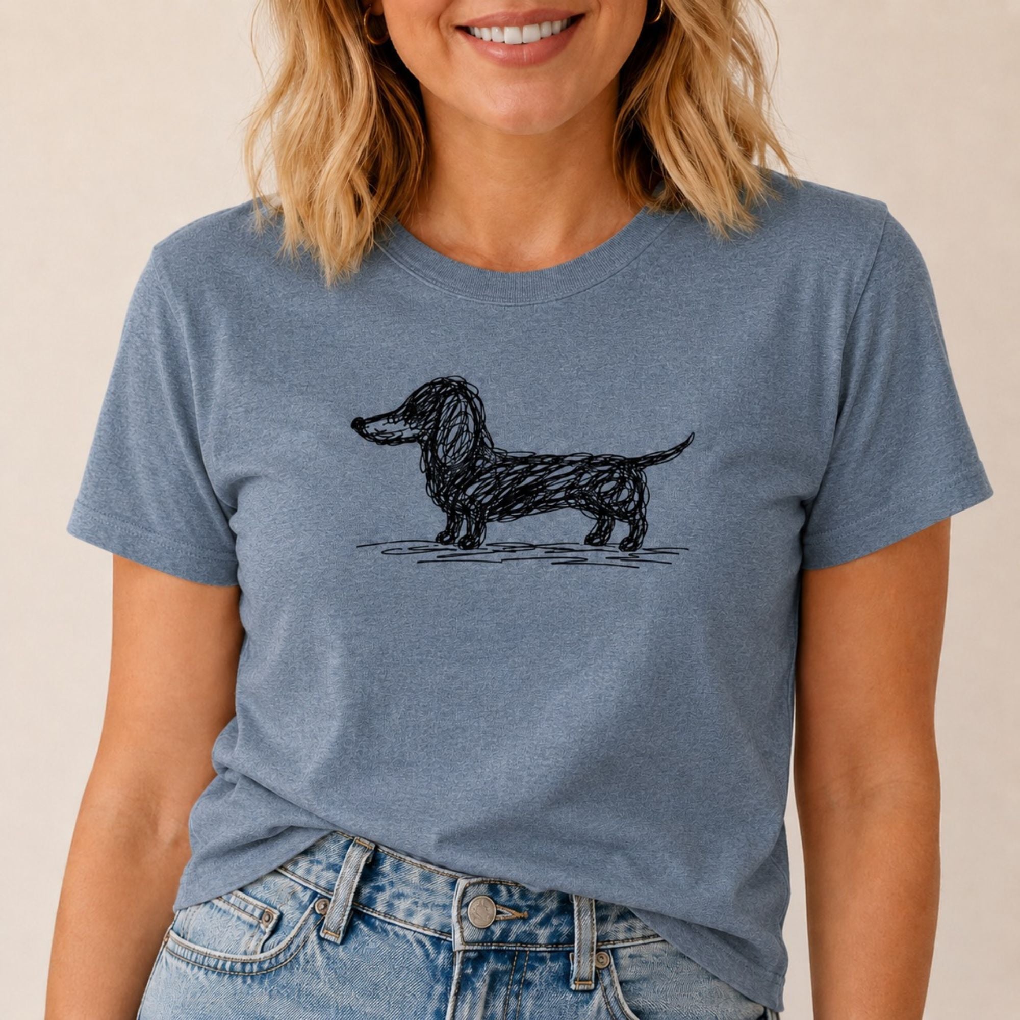 Scribbled Dachshund T-Shirt