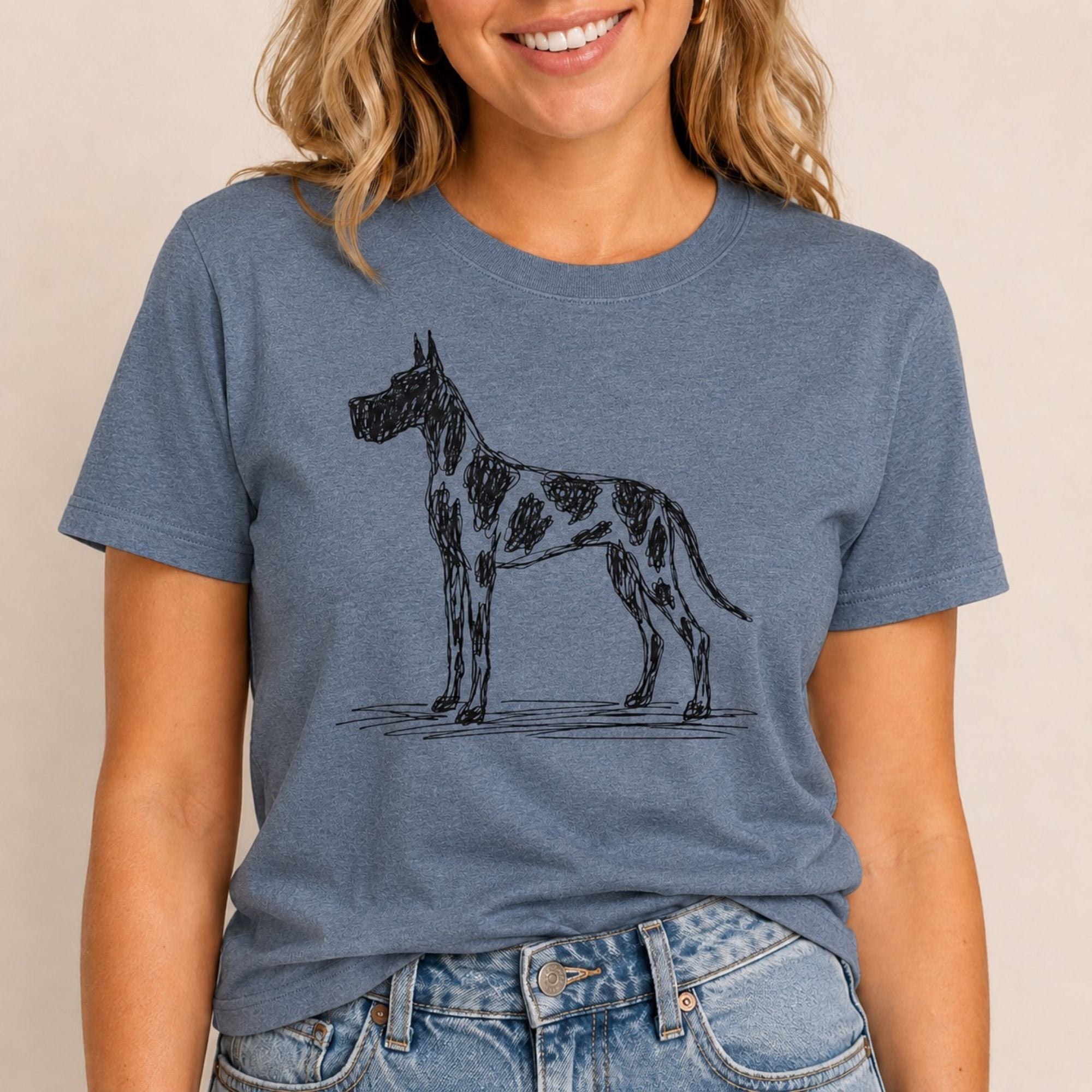 Scribbled Great Dane T-Shirt