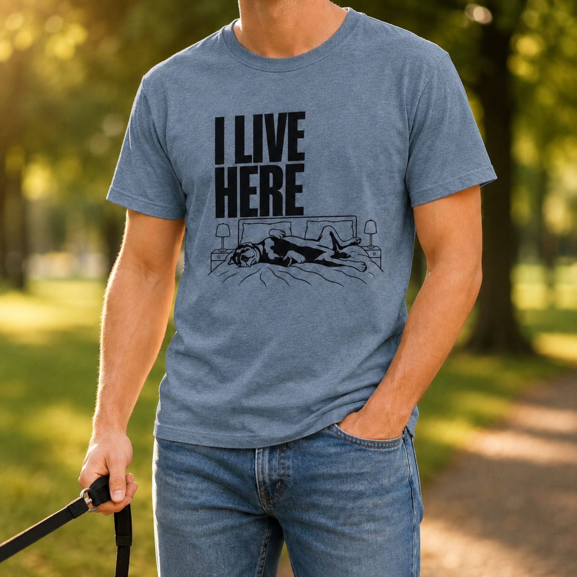 I Live Here - Rottweiler T-Shirt
