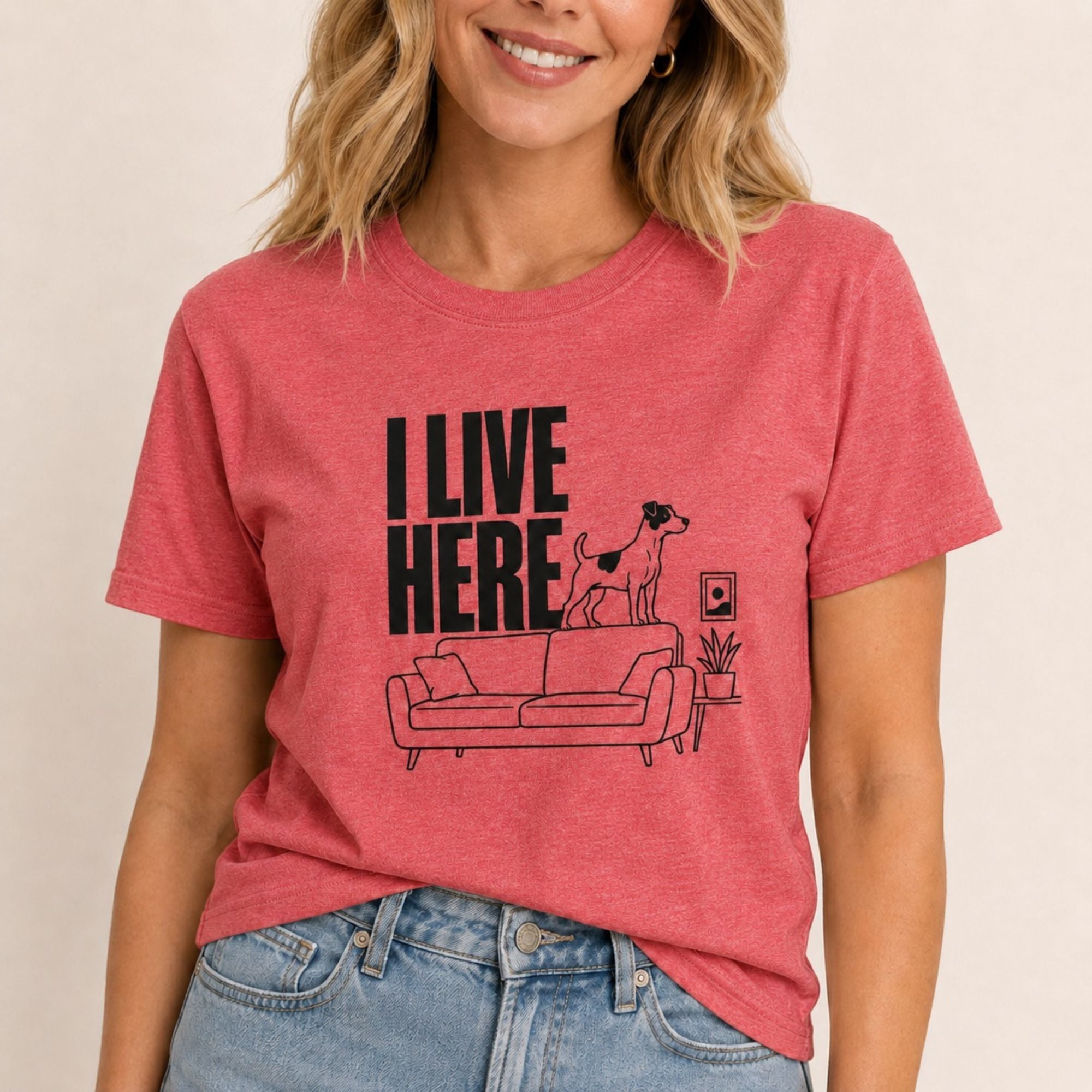I Live Here - Jack Russell T-Shirt
