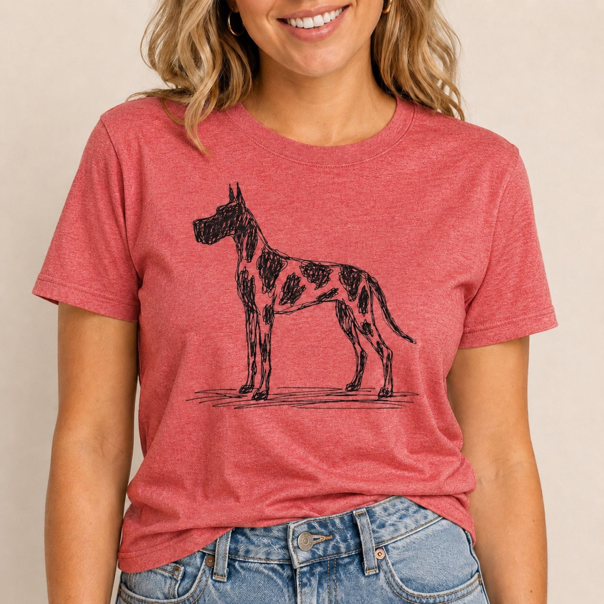 Scribbled Great Dane T-Shirt
