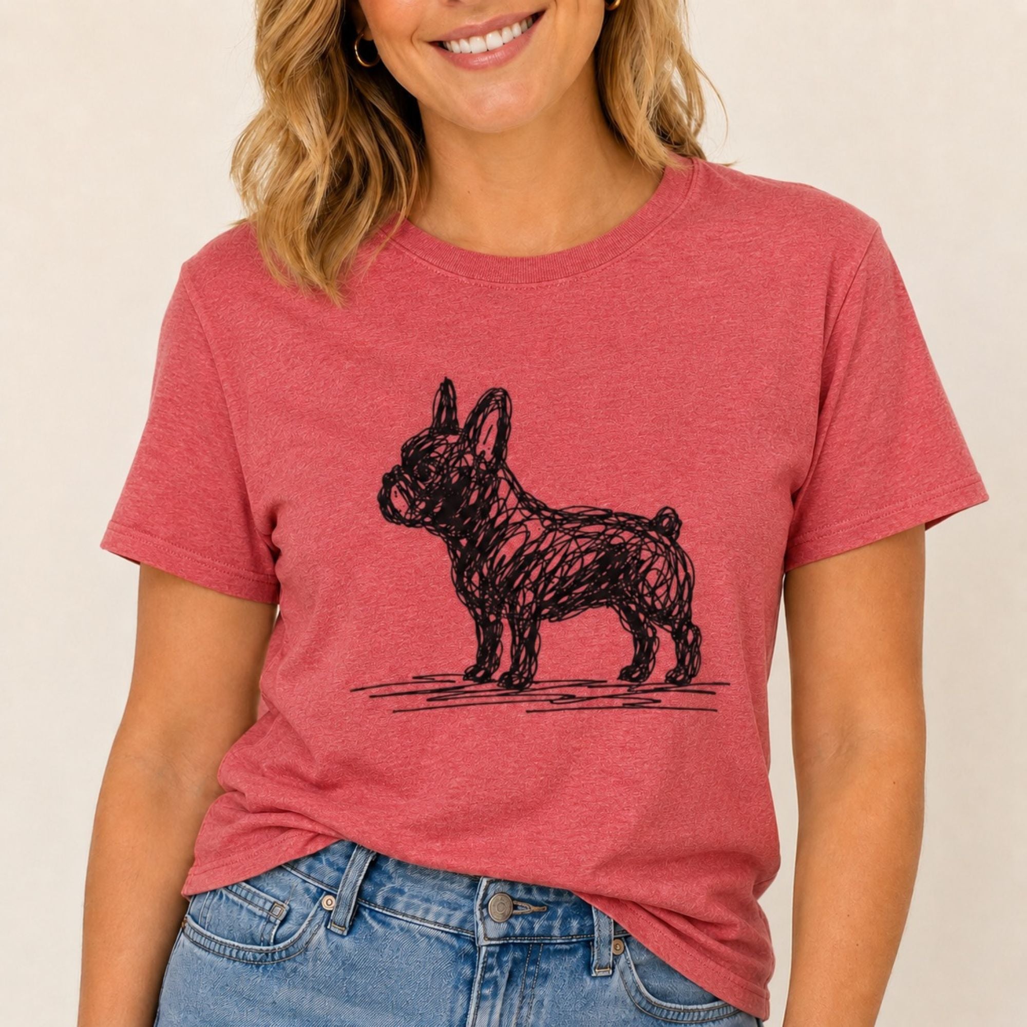 Scribbled French Bulldog T-Shirt