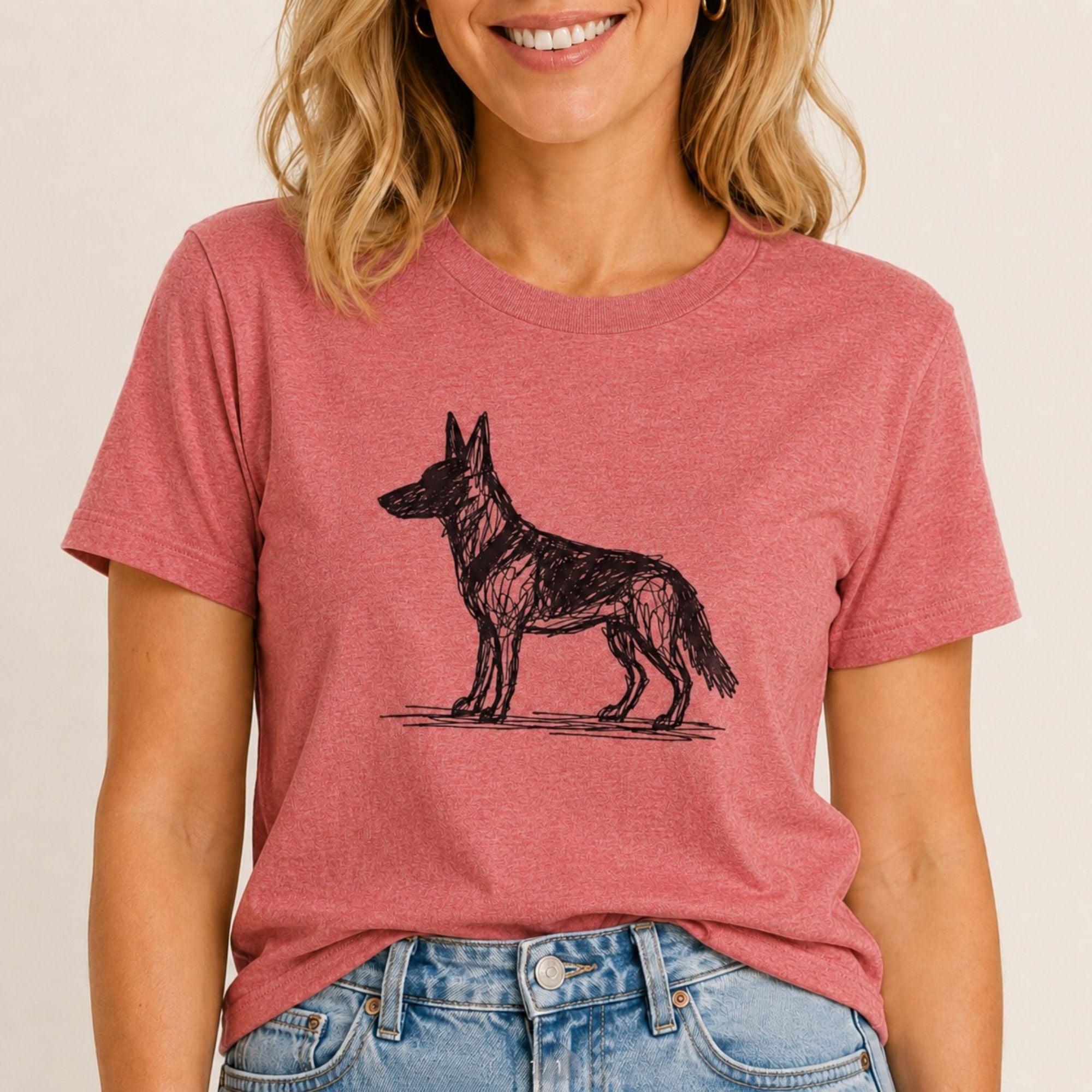 Scribbled German Shepherd T-Shirt
