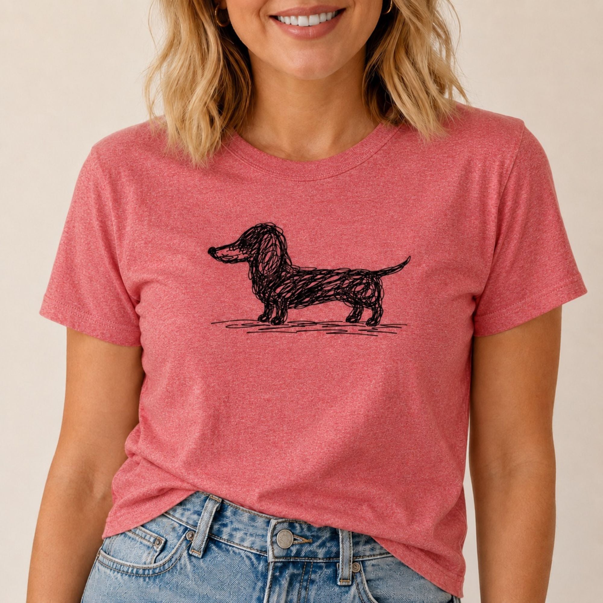 Scribbled Dachshund T-Shirt