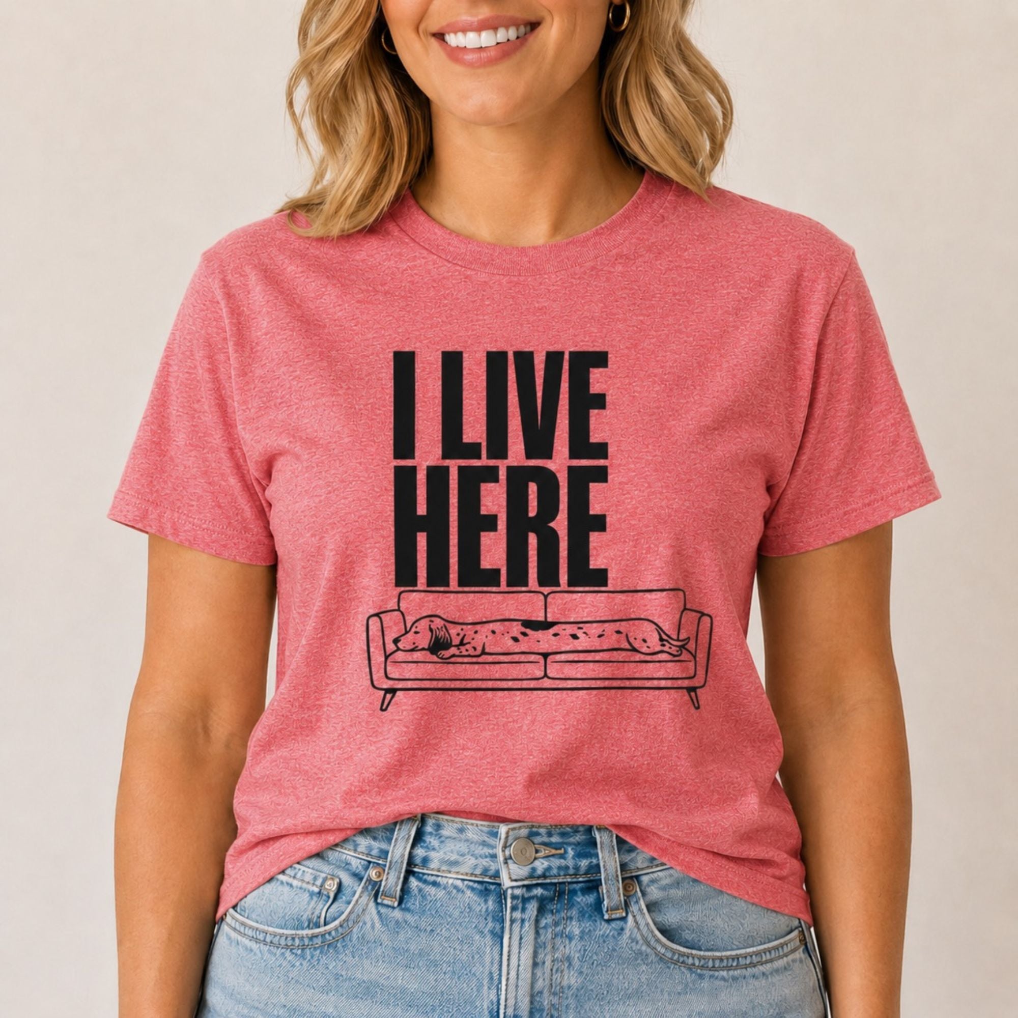I Live Here - Dachshund T-Shirt