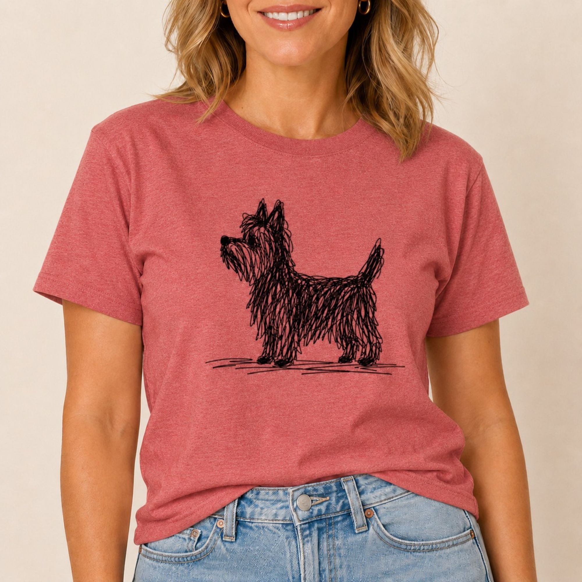 Scribbled Yorkshire Terrier T-Shirt