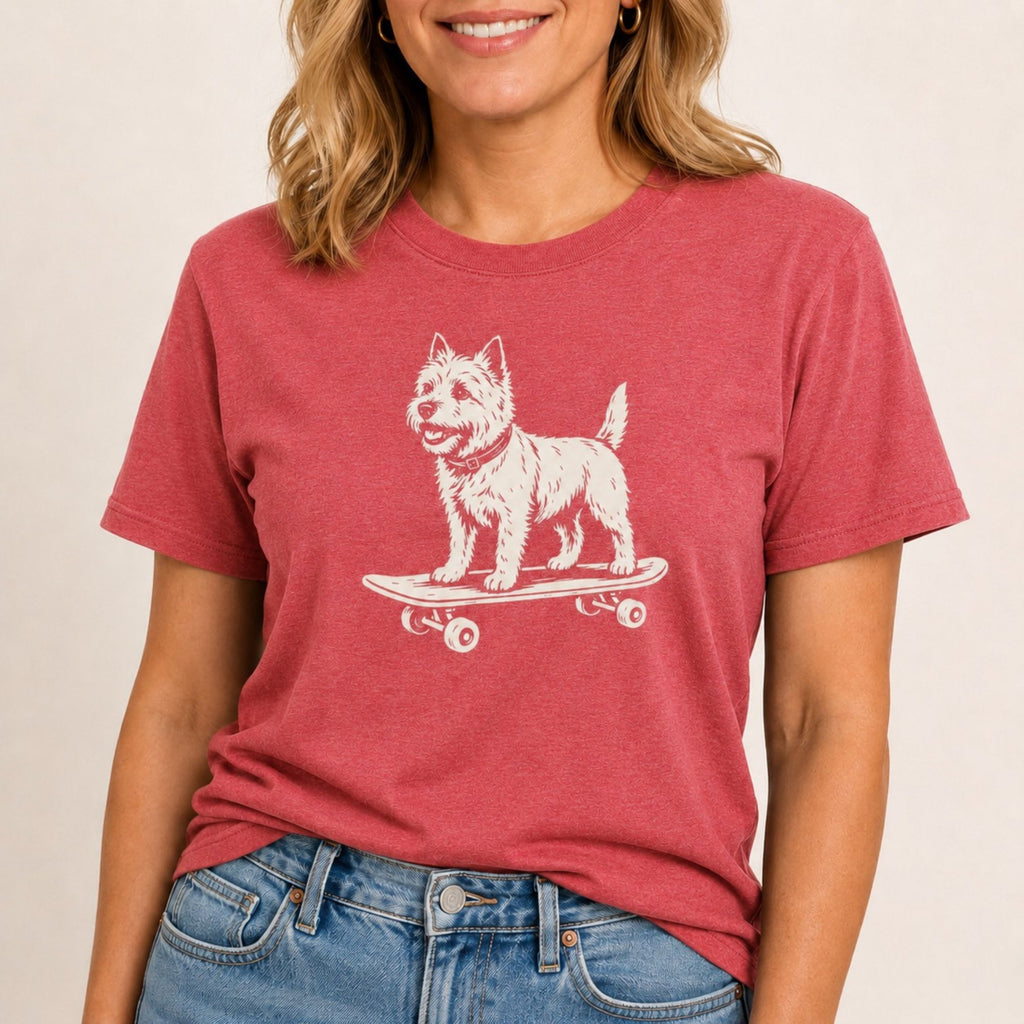 Skateboarding Cairn Terrier T-Shirt