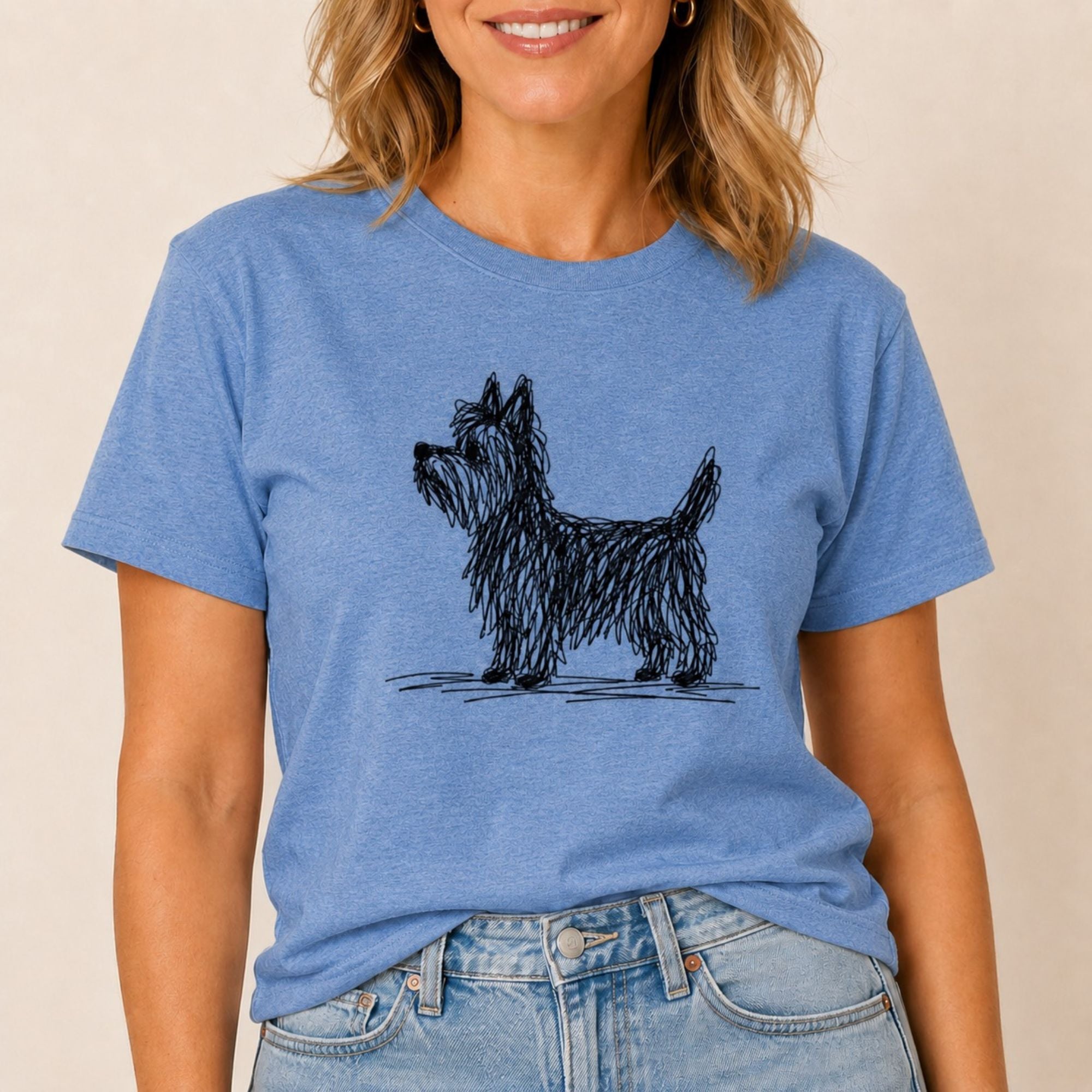 Scribbled Yorkshire Terrier T-Shirt