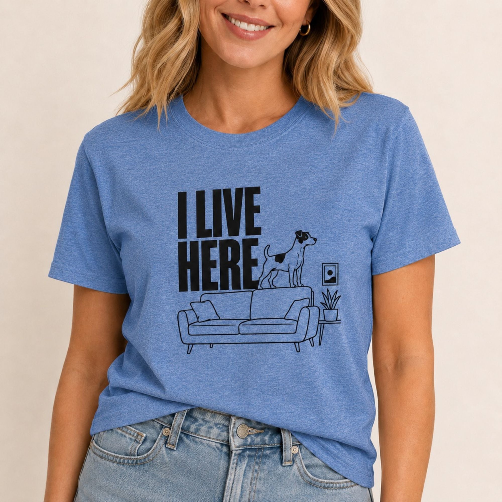 I Live Here - Jack Russell T-Shirt