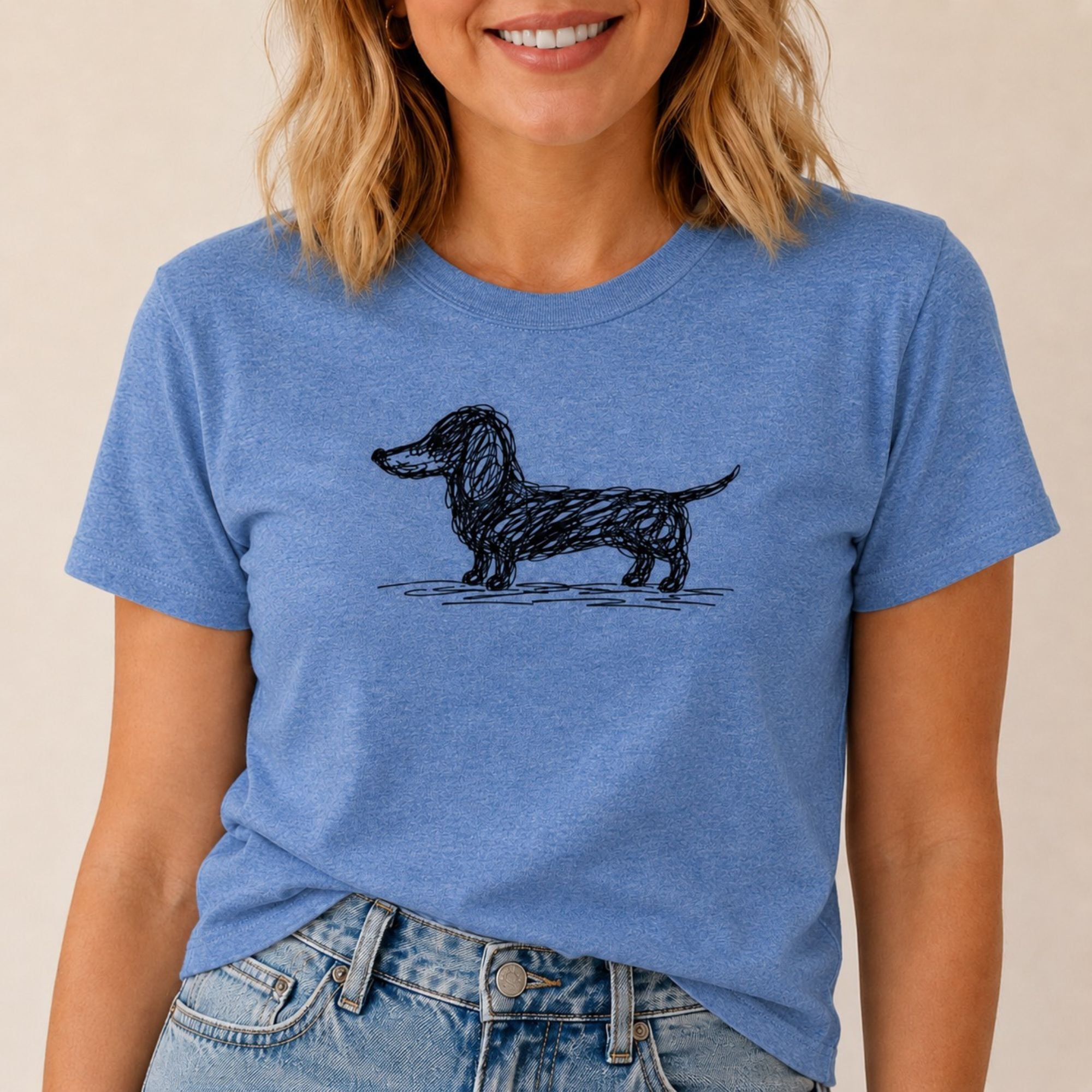 Scribbled Dachshund T-Shirt