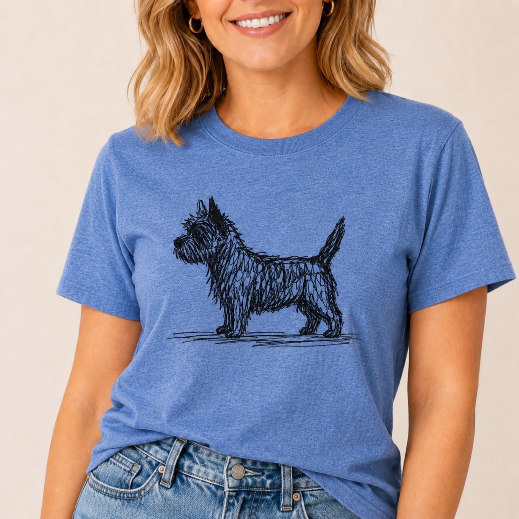 Scribbled Cairn Terrier T-Shirt