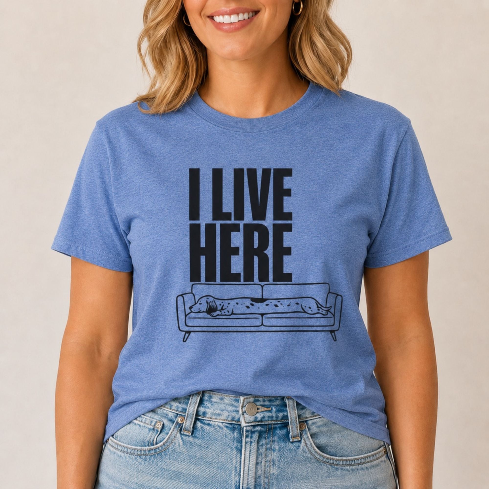 I Live Here - Dachshund T-Shirt