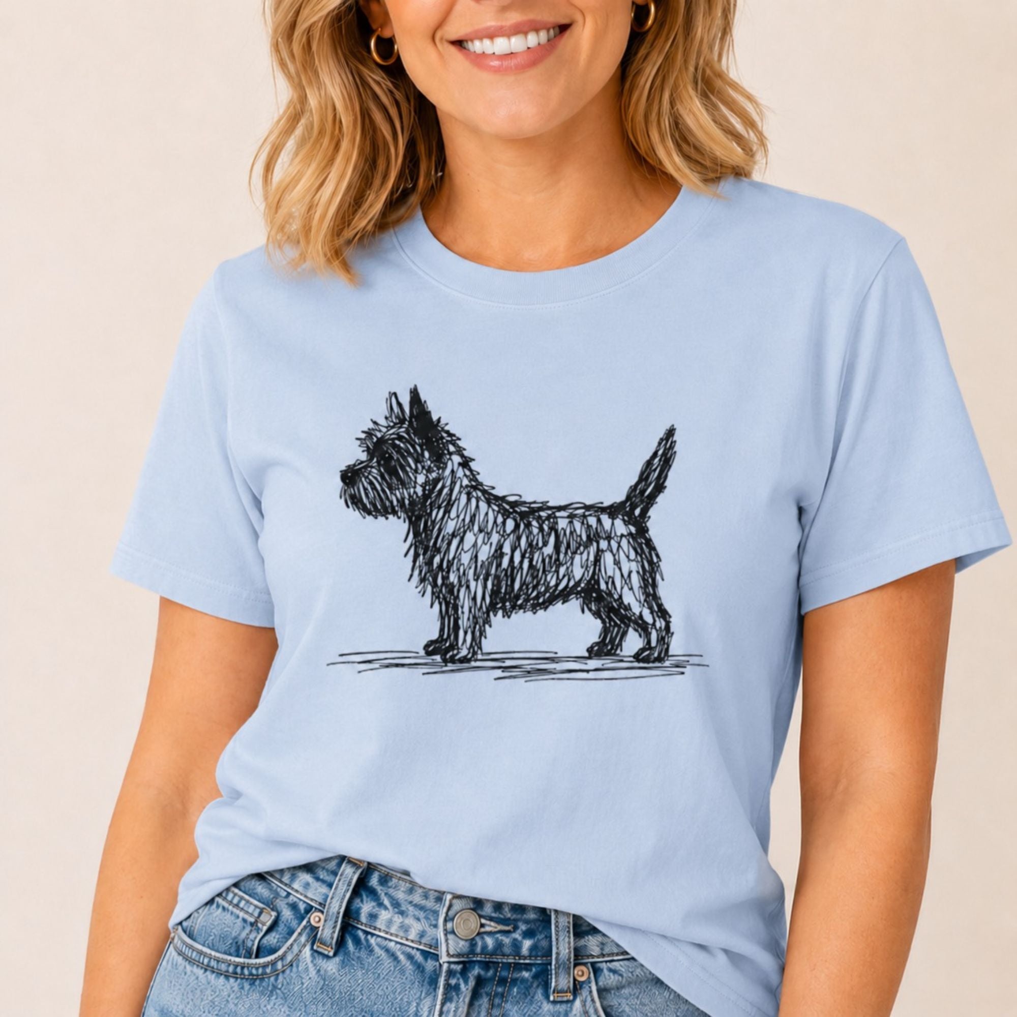 Scribbled Cairn Terrier T-Shirt