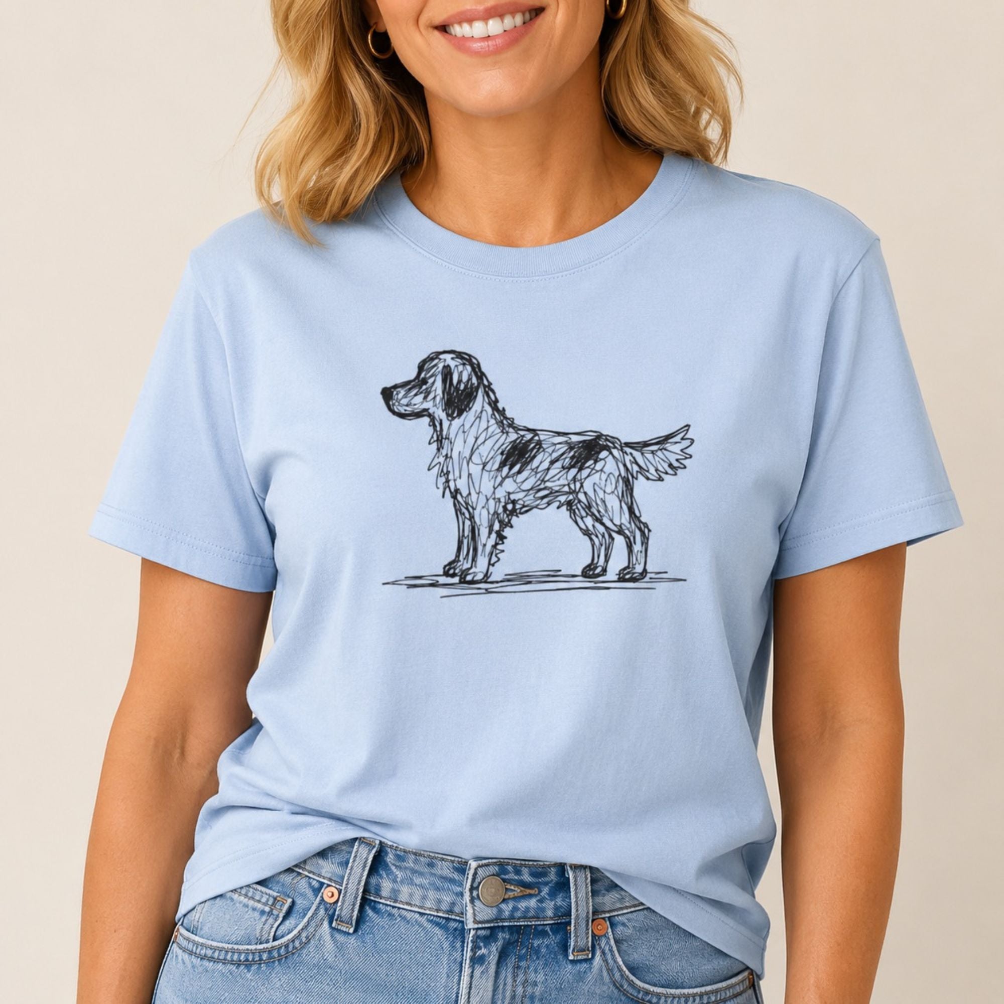 Scribbled Retriever T-Shirt