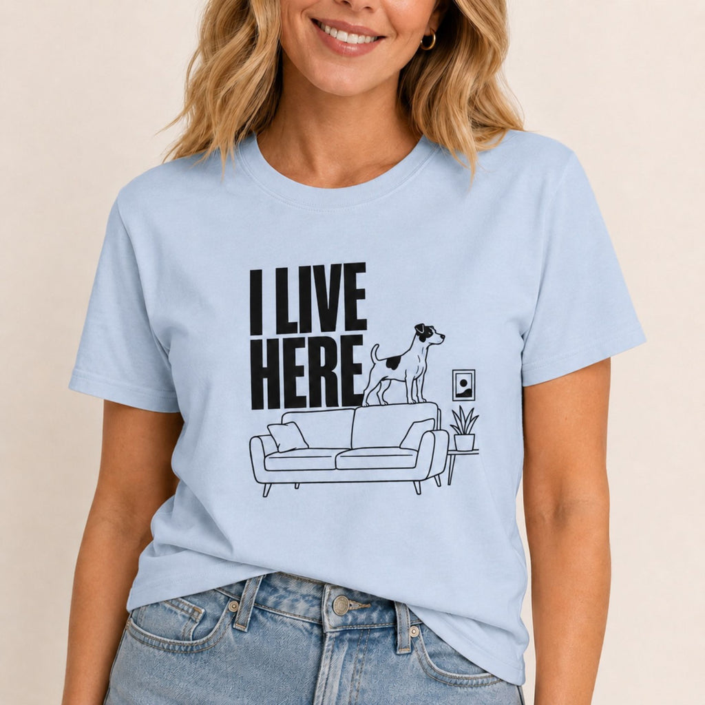 I Live Here - Jack Russell T-Shirt