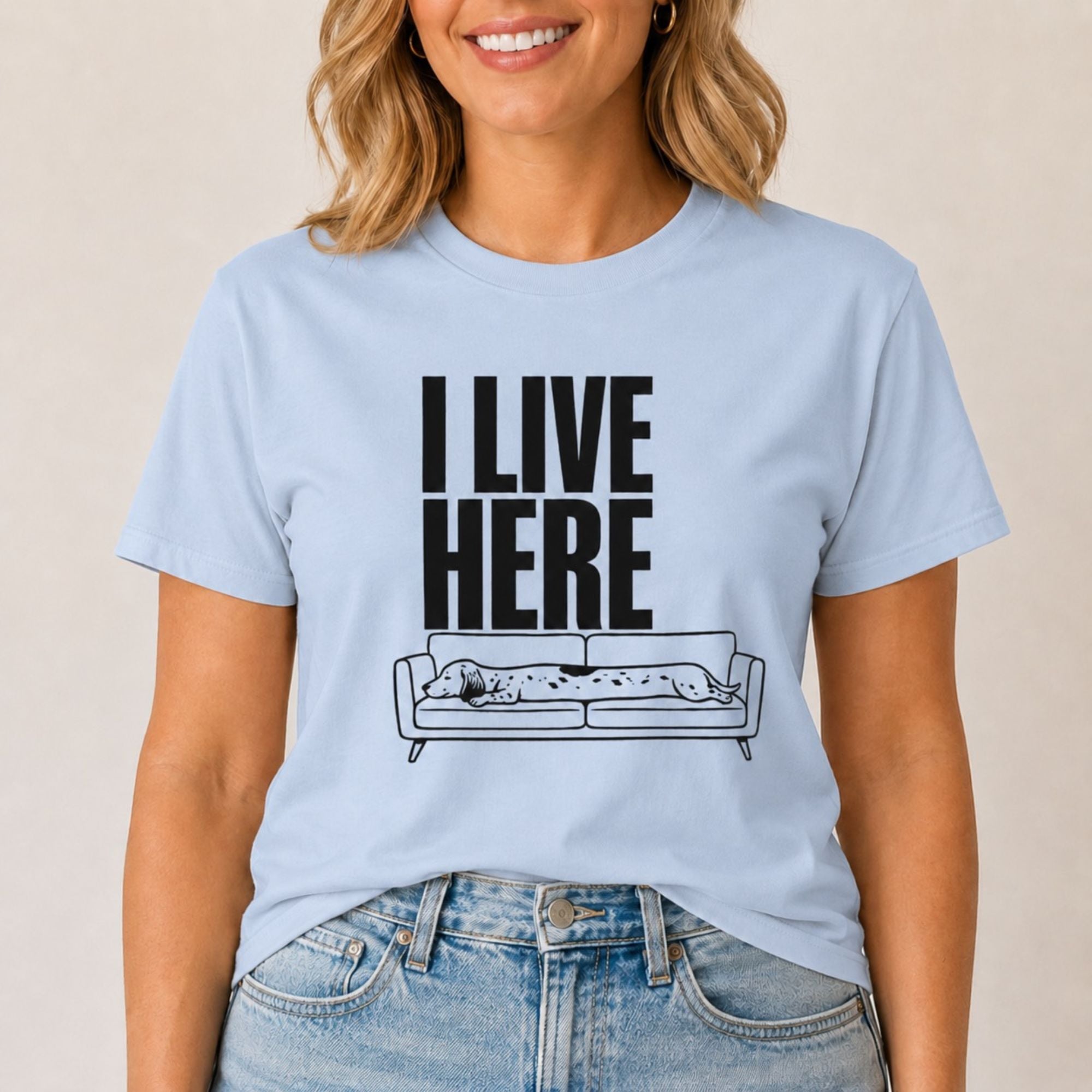 I Live Here - Dachshund T-Shirt