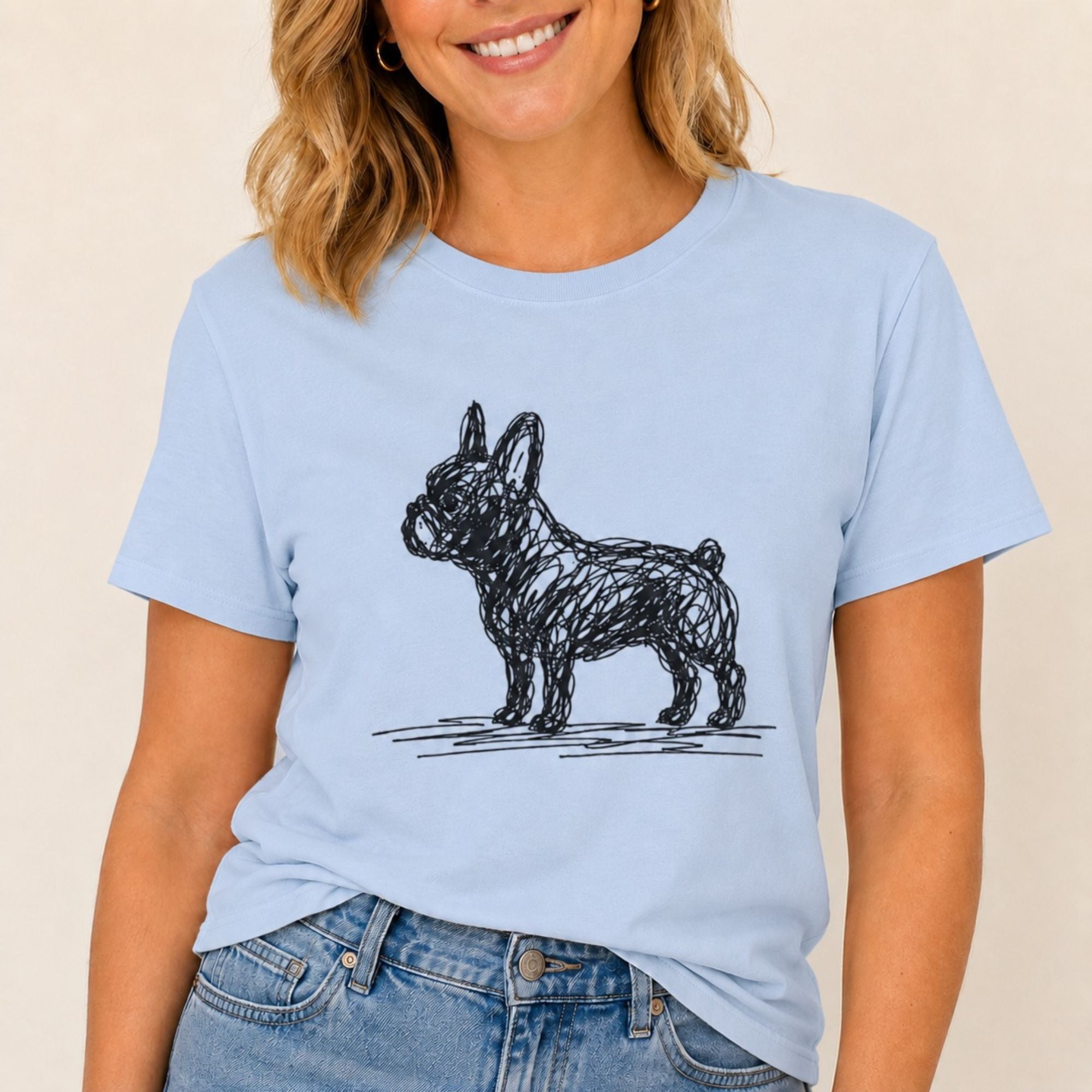Scribbled French Bulldog T-Shirt
