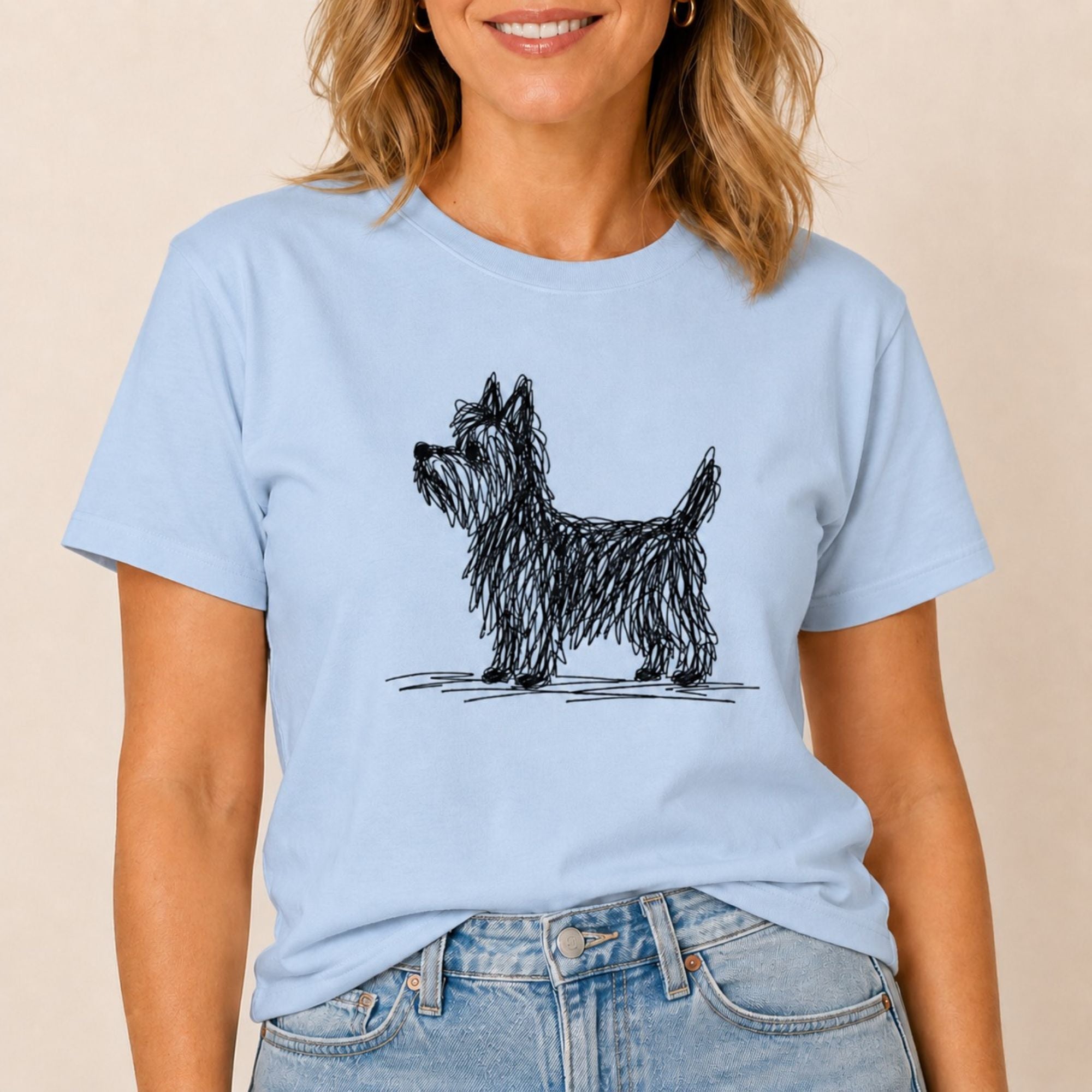Scribbled Yorkshire Terrier T-Shirt