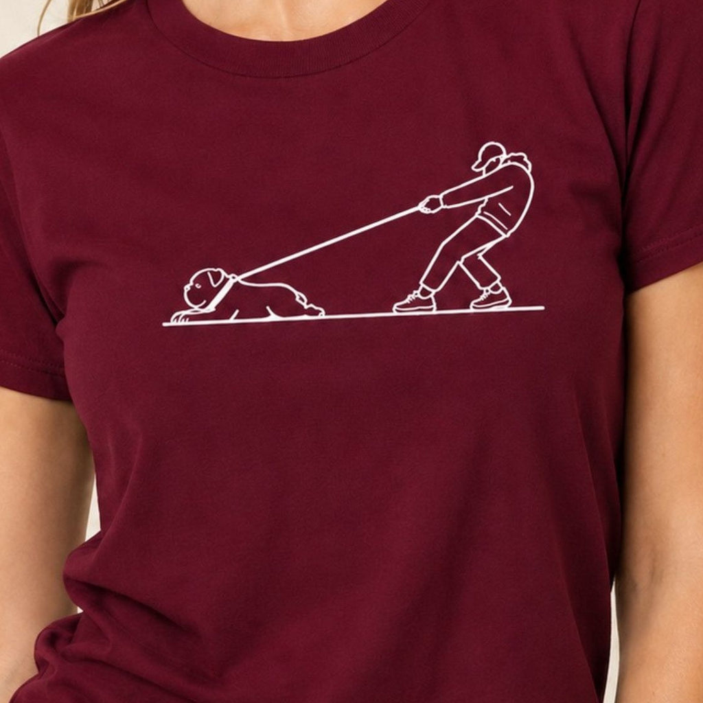 Stubborn T-Shirt - Maroon Zoomed In