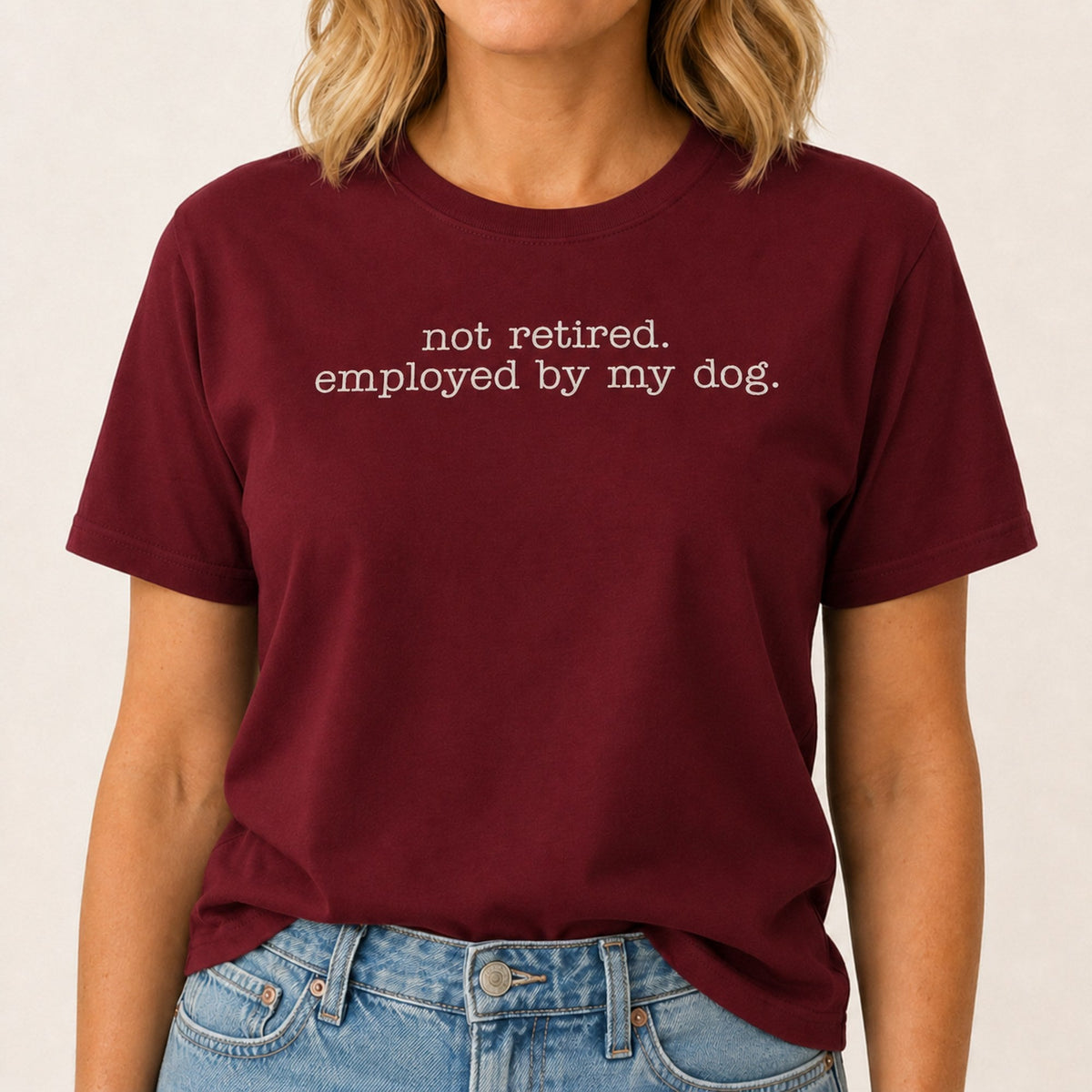 Employed By My Dog T-Shirt - Maroon