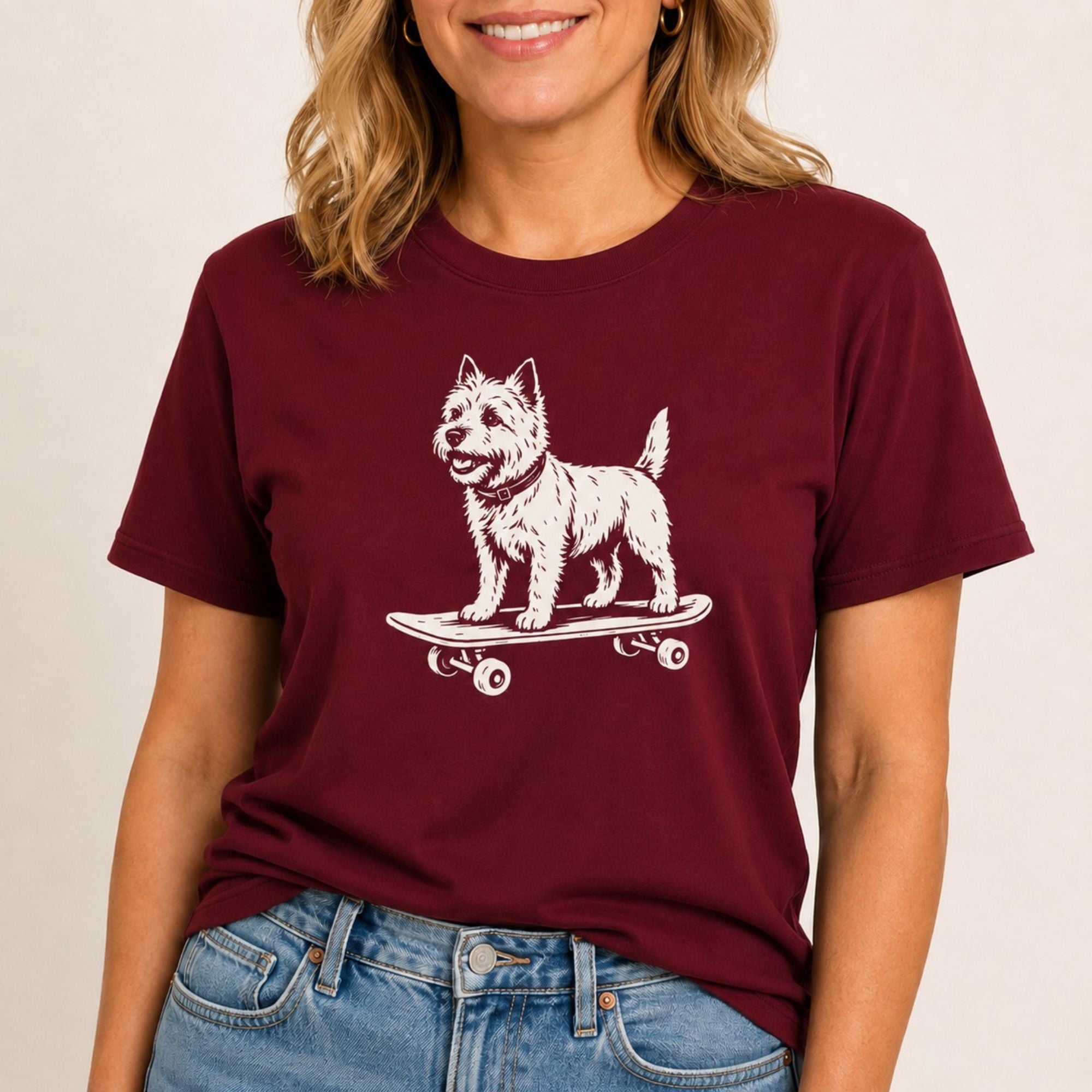 Skateboarding Cairn Terrier T-Shirt