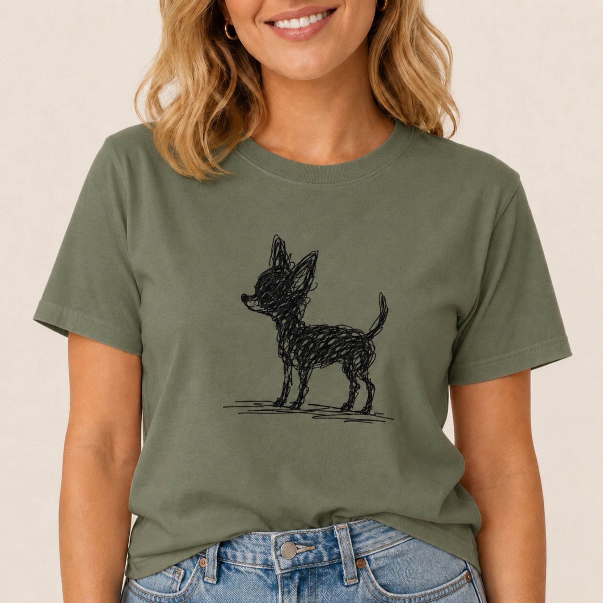 Scribbled Chihuahua T-Shirt