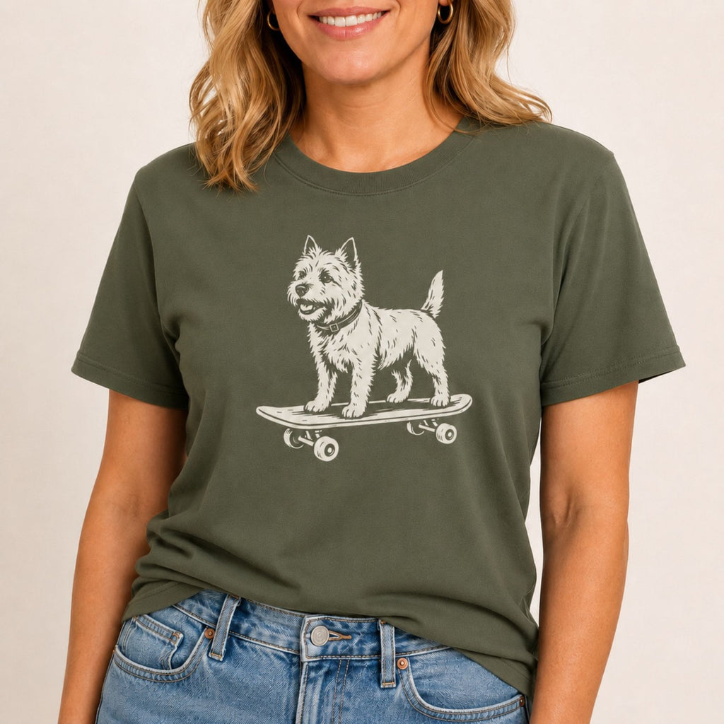 Skateboarding Cairn Terrier T-Shirt