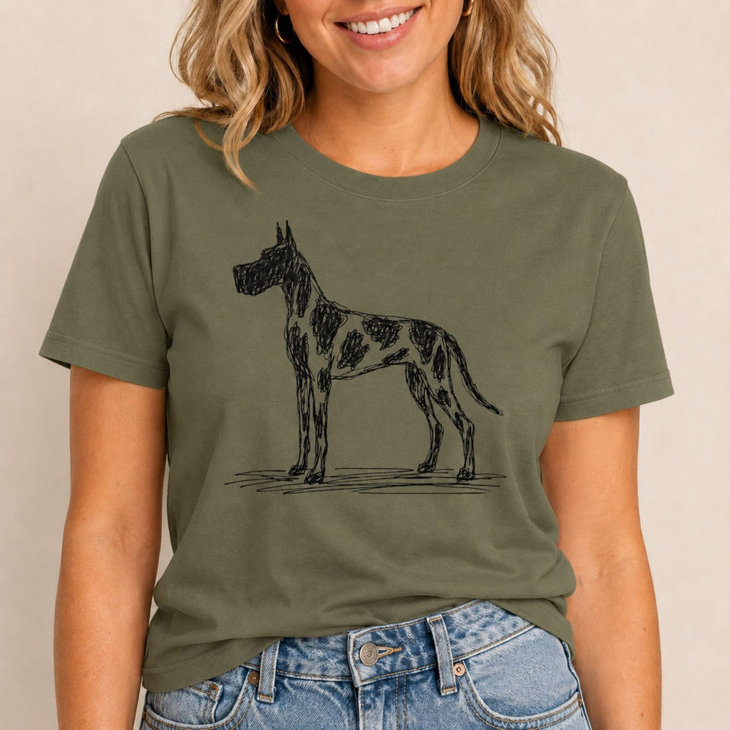 Scribbled Great Dane T-Shirt