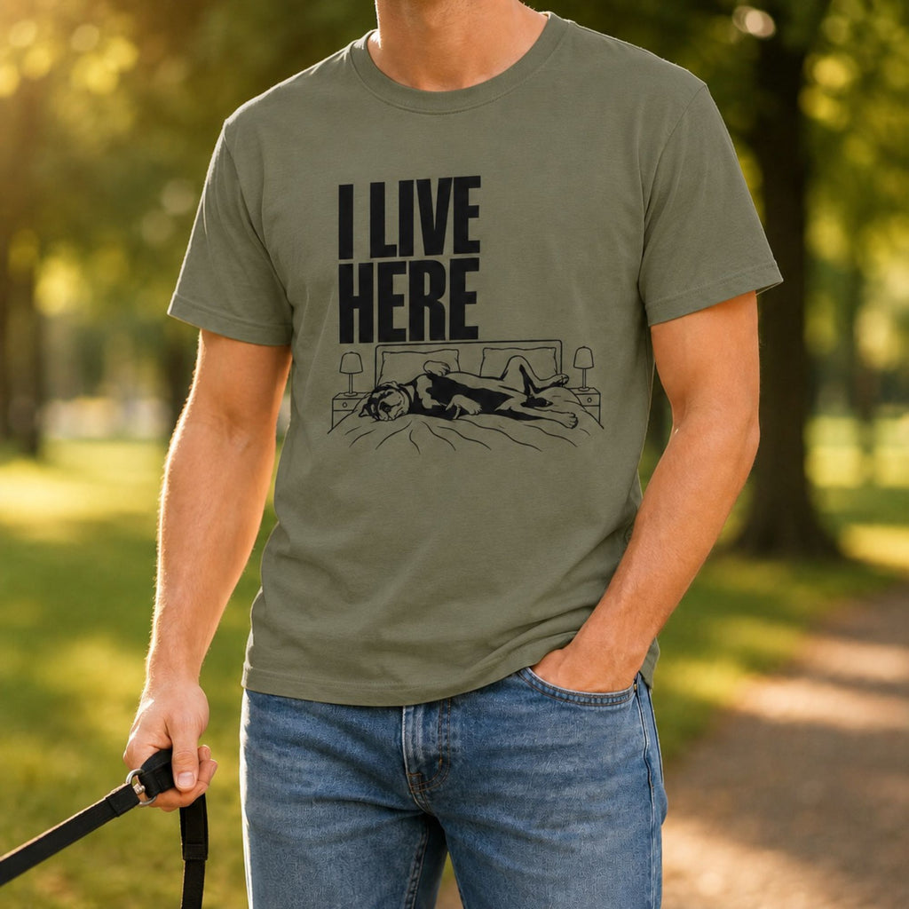I Live Here - Rottweiler T-Shirt