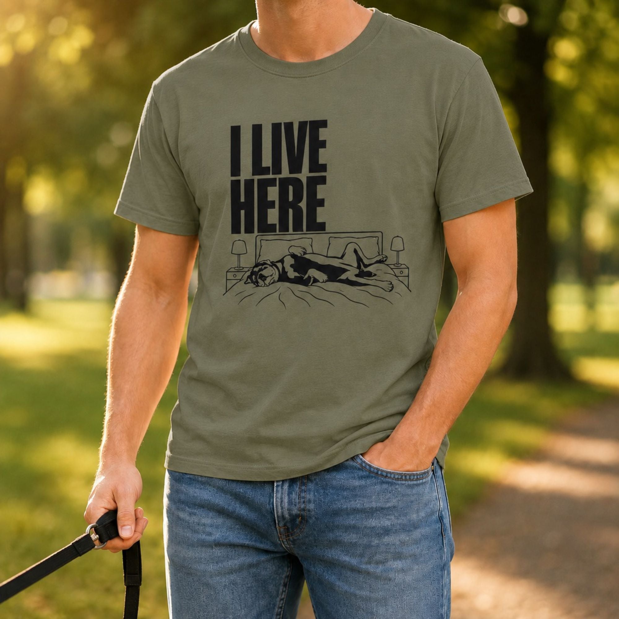I Live Here - Rottweiler T-Shirt