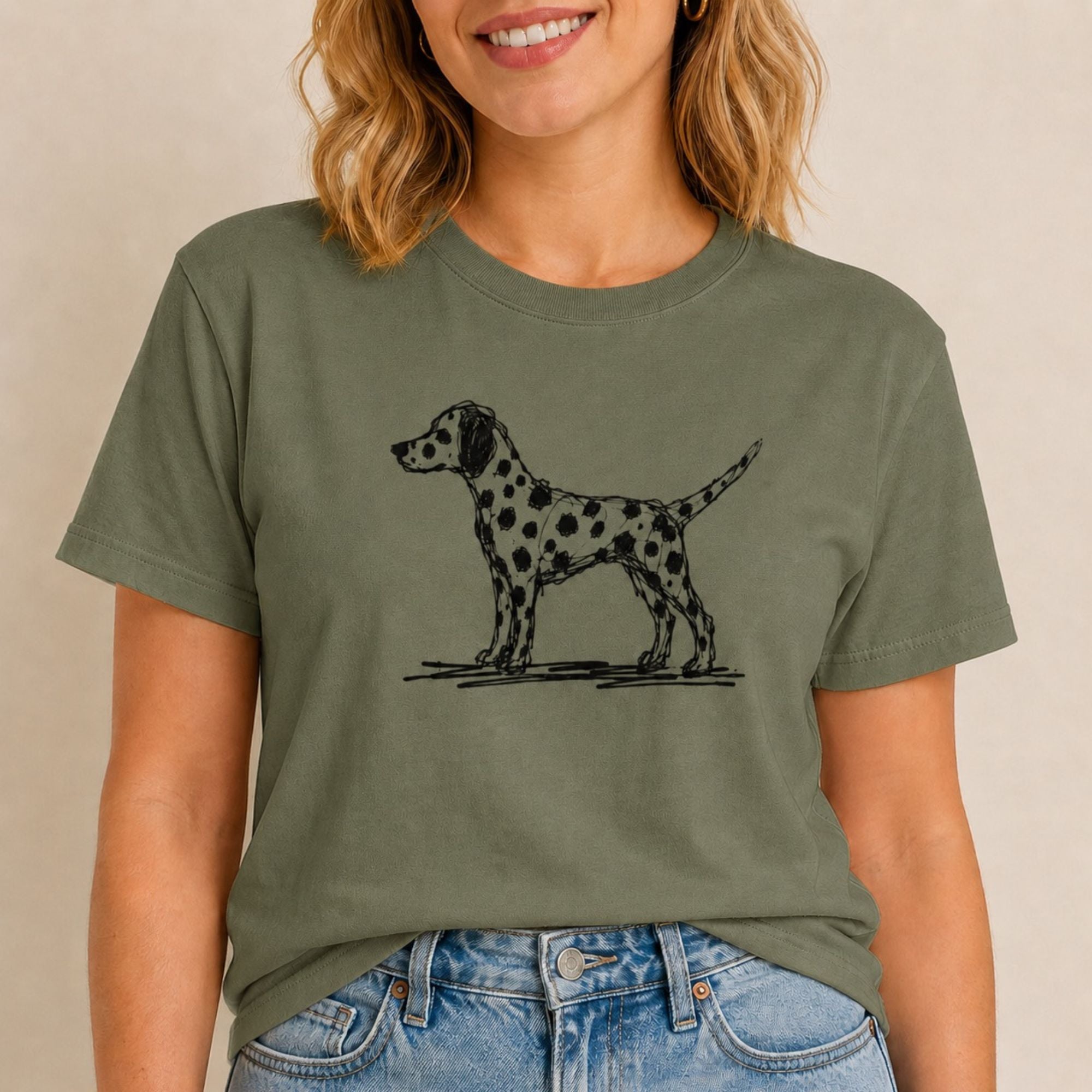 Scribbled Dalmatian T-Shirt
