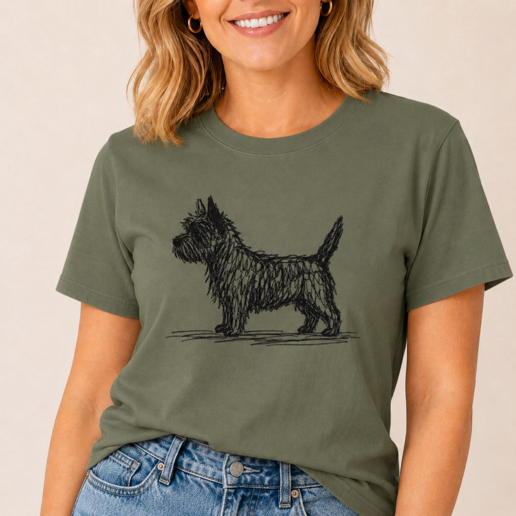 Scribbled Cairn Terrier T-Shirt