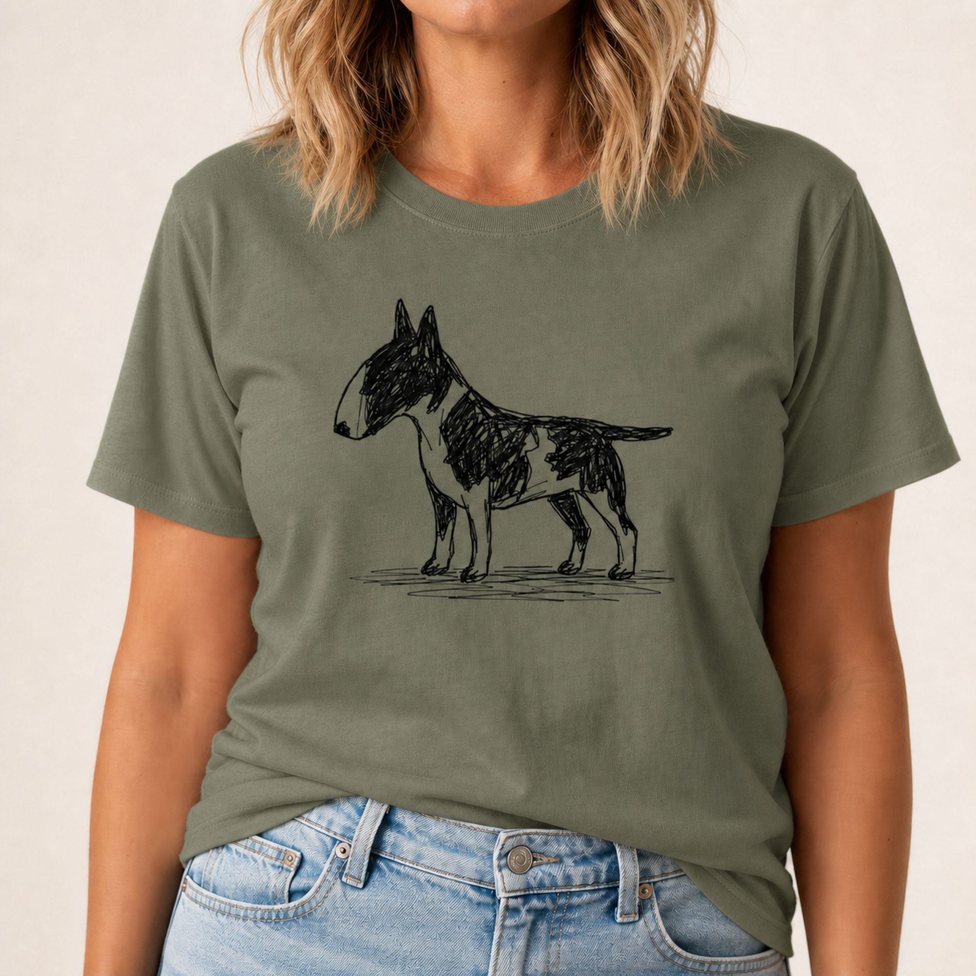 Scribbled Bull Terrier T-Shirt