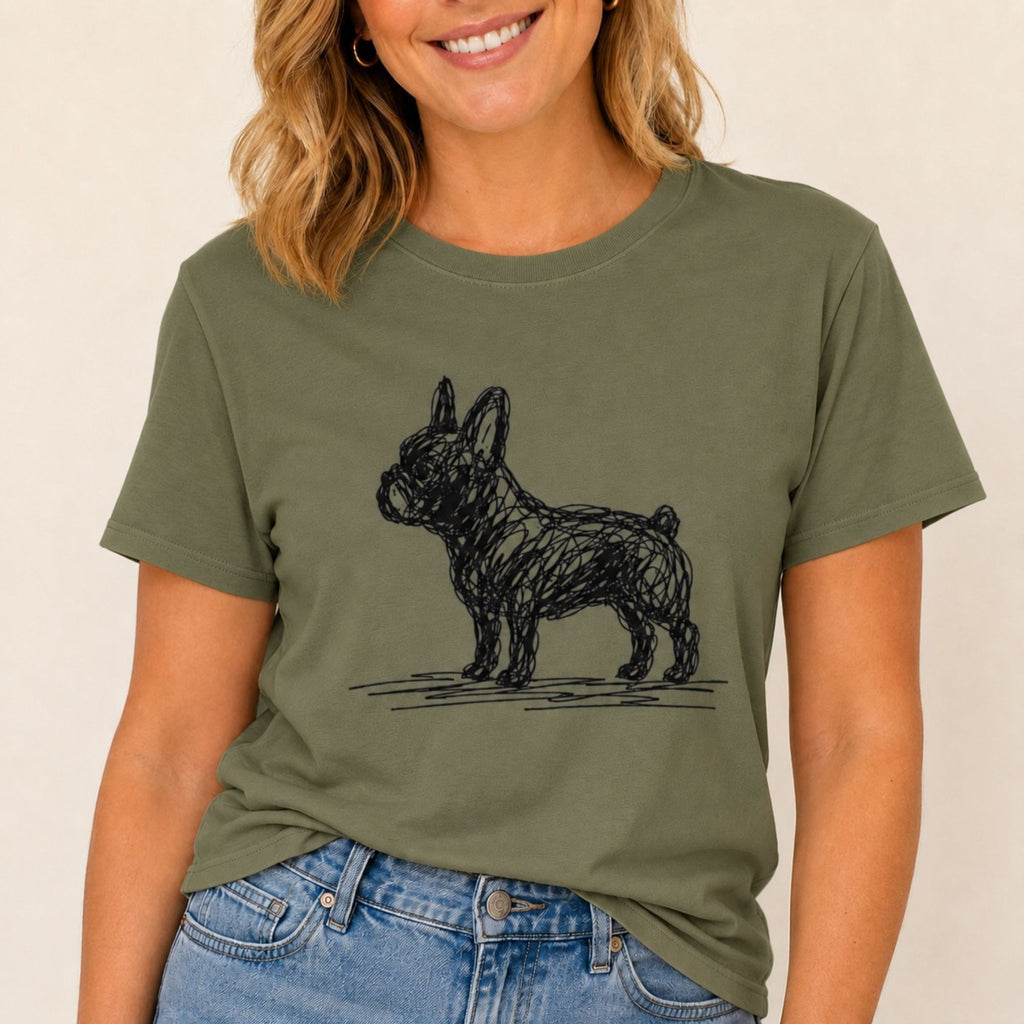 Scribbled French Bulldog T-Shirt