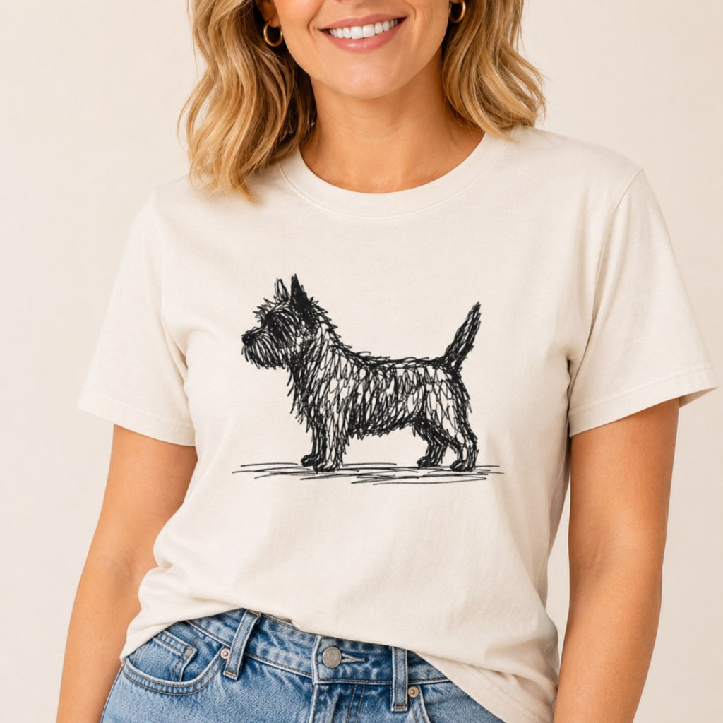 Scribbled Cairn Terrier T-Shirt