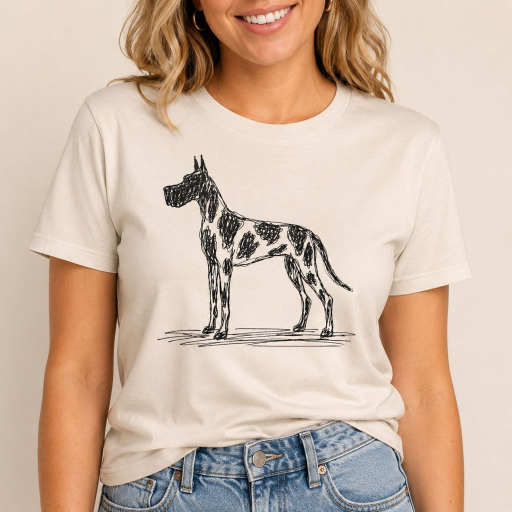 Scribbled Great Dane T-Shirt