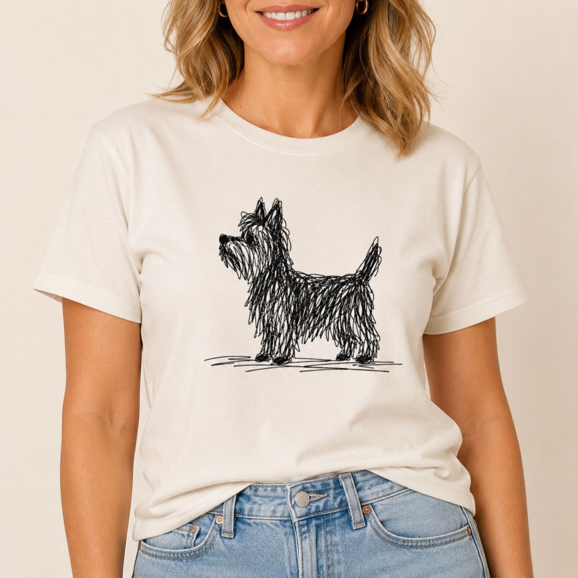Scribbled Yorkshire Terrier T-Shirt