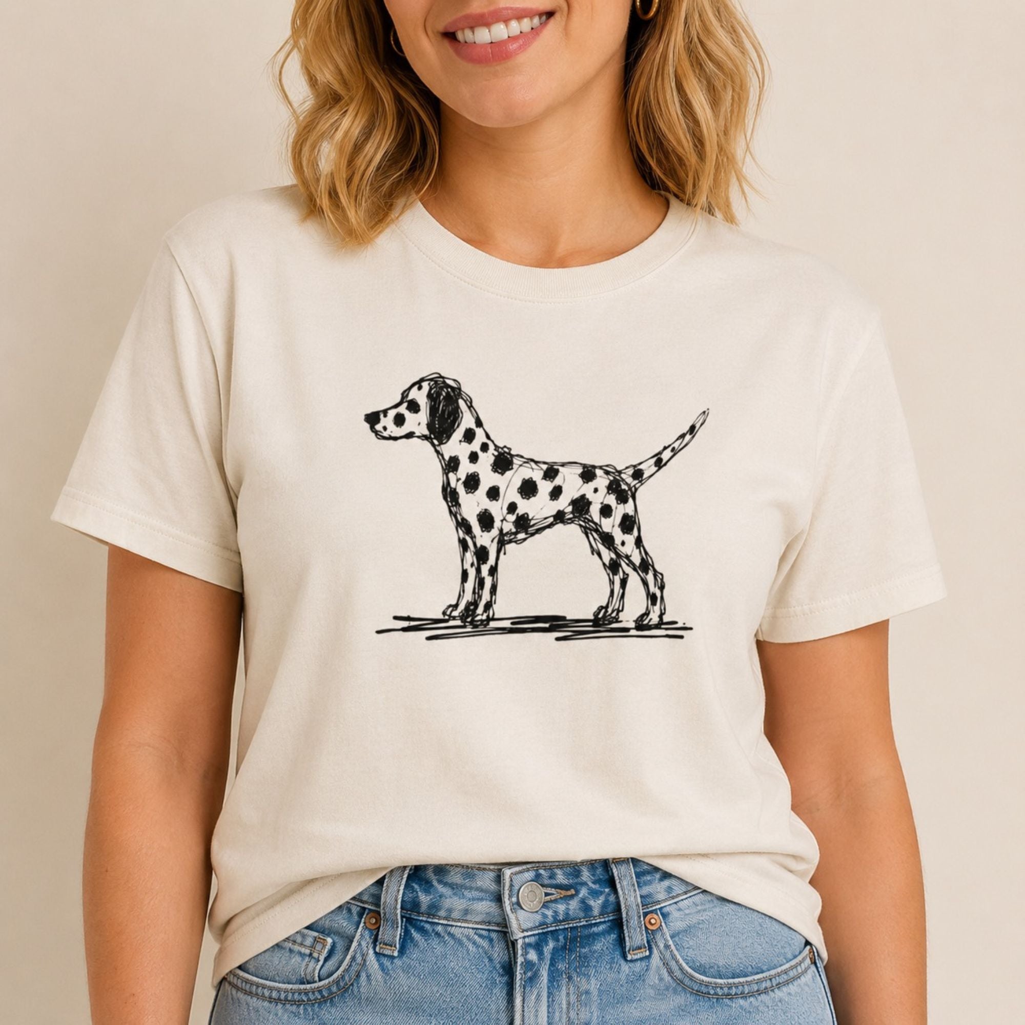 Scribbled Dalmatian T-Shirt